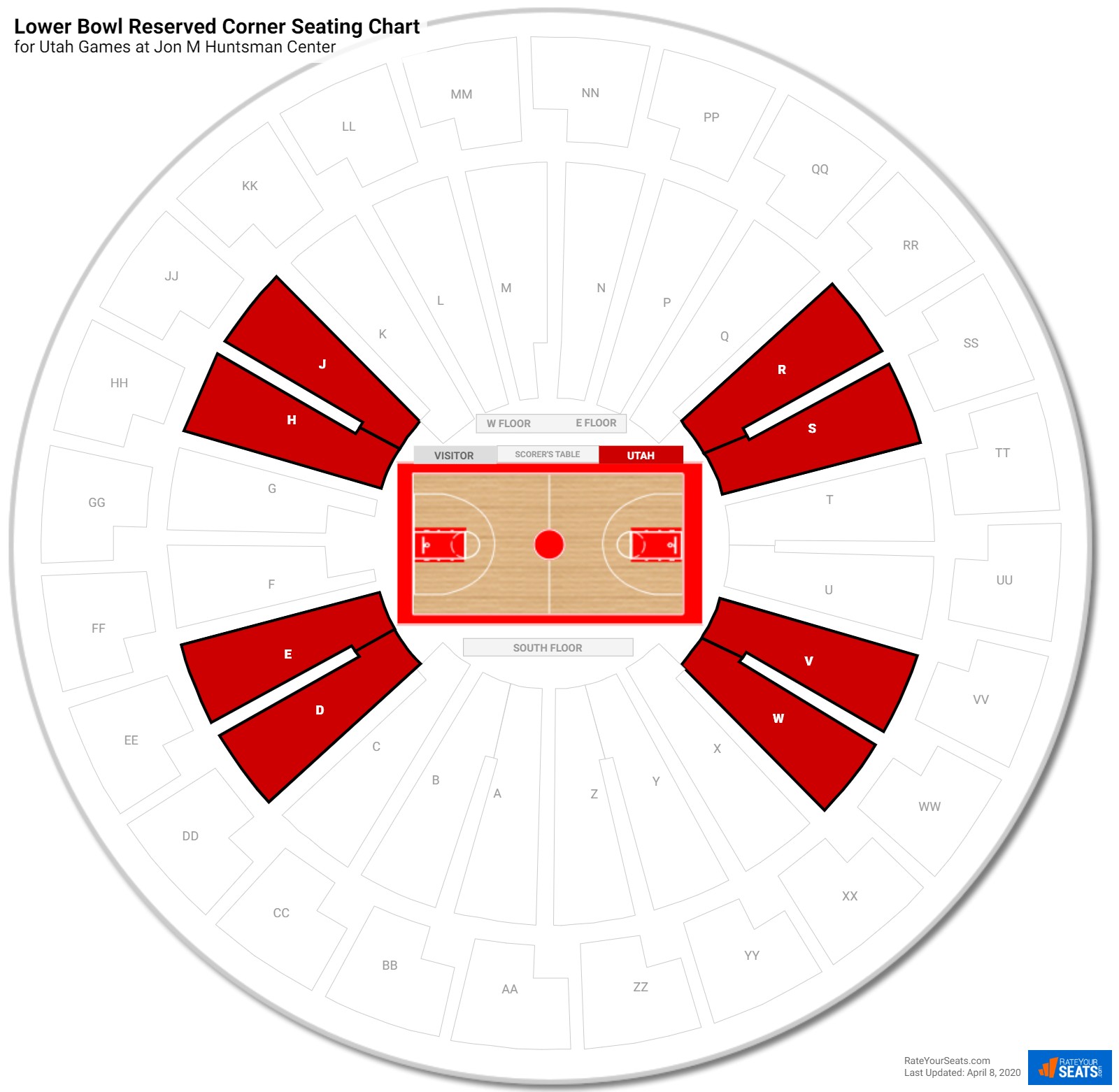 Utah Utes Basketball Seating Chart