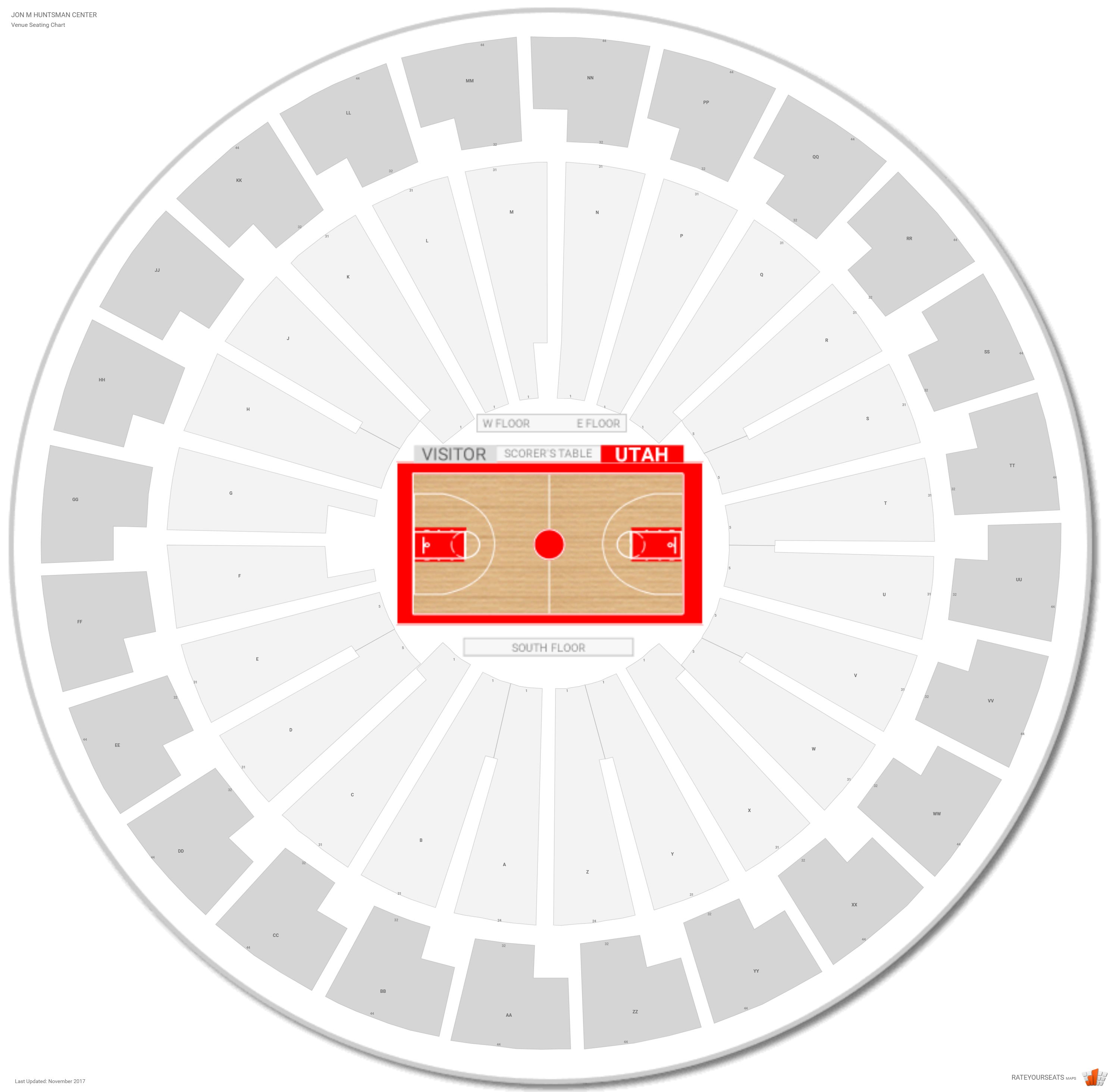 E Center Seating Chart Utah