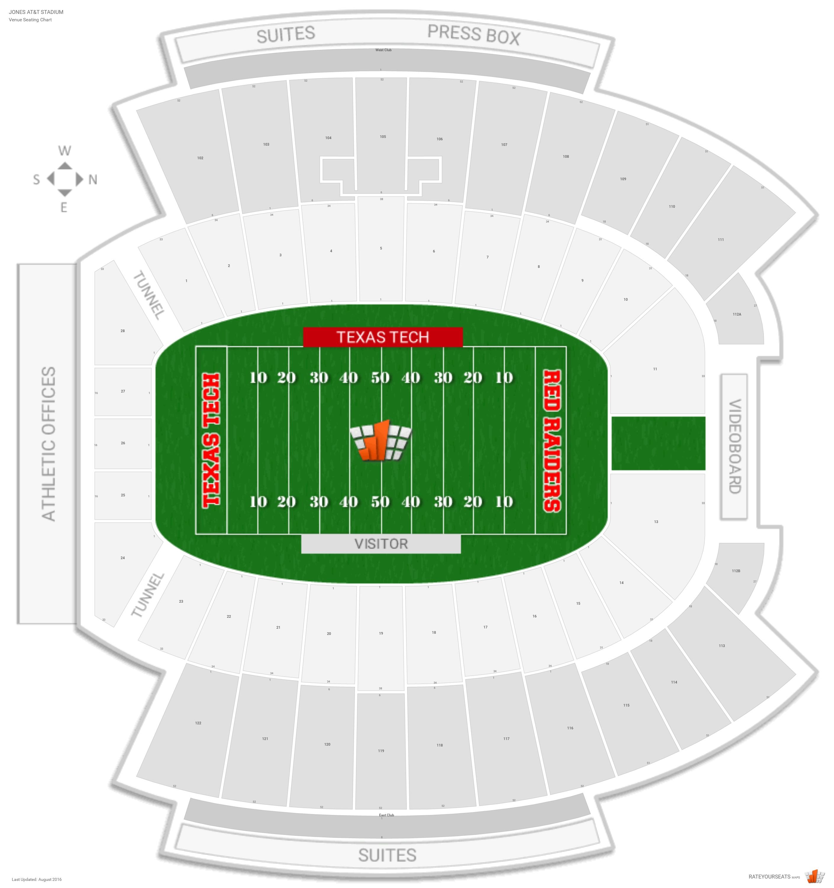 Jones AT&amp;T Stadium (Texas Tech) Seating Guide - RateYourSeats.com