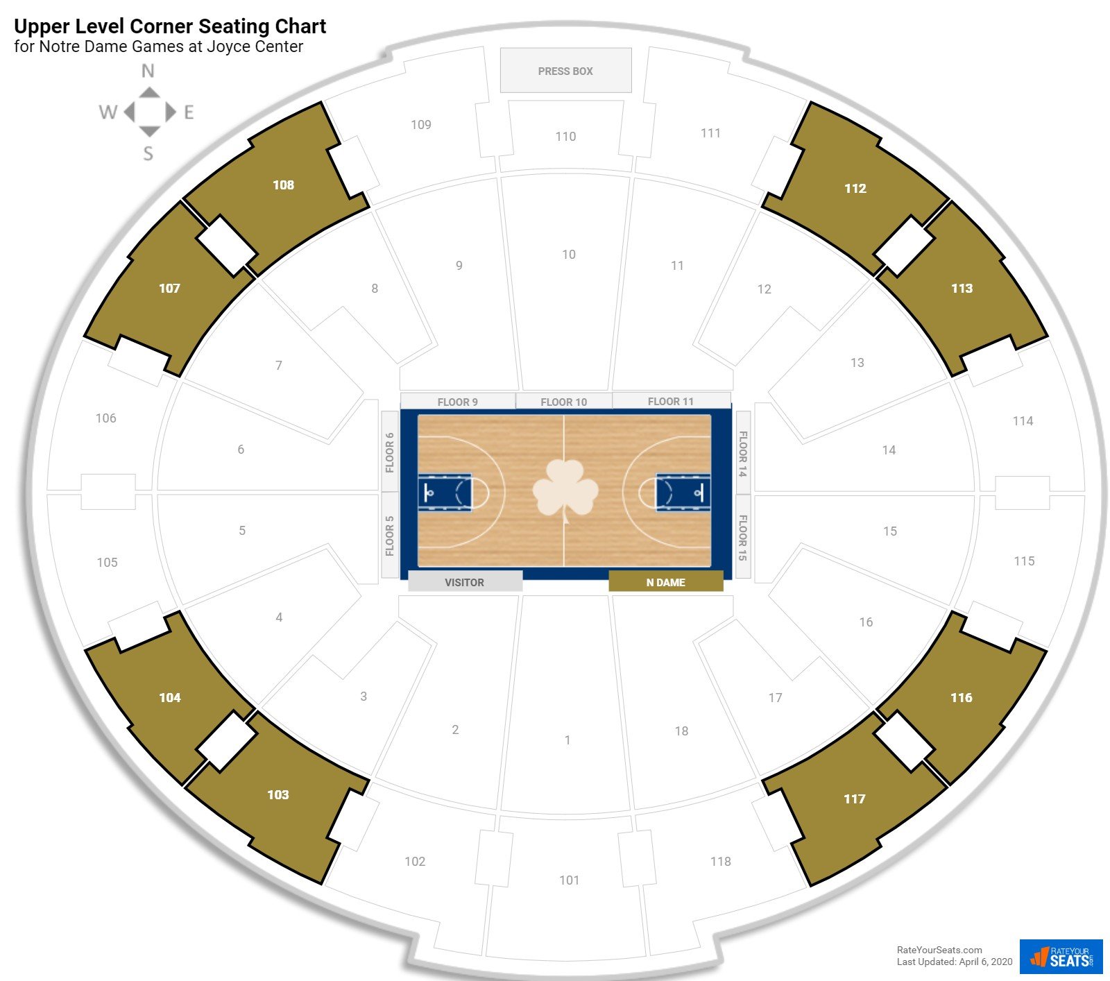 Notre Dame Seating Chart Stadium