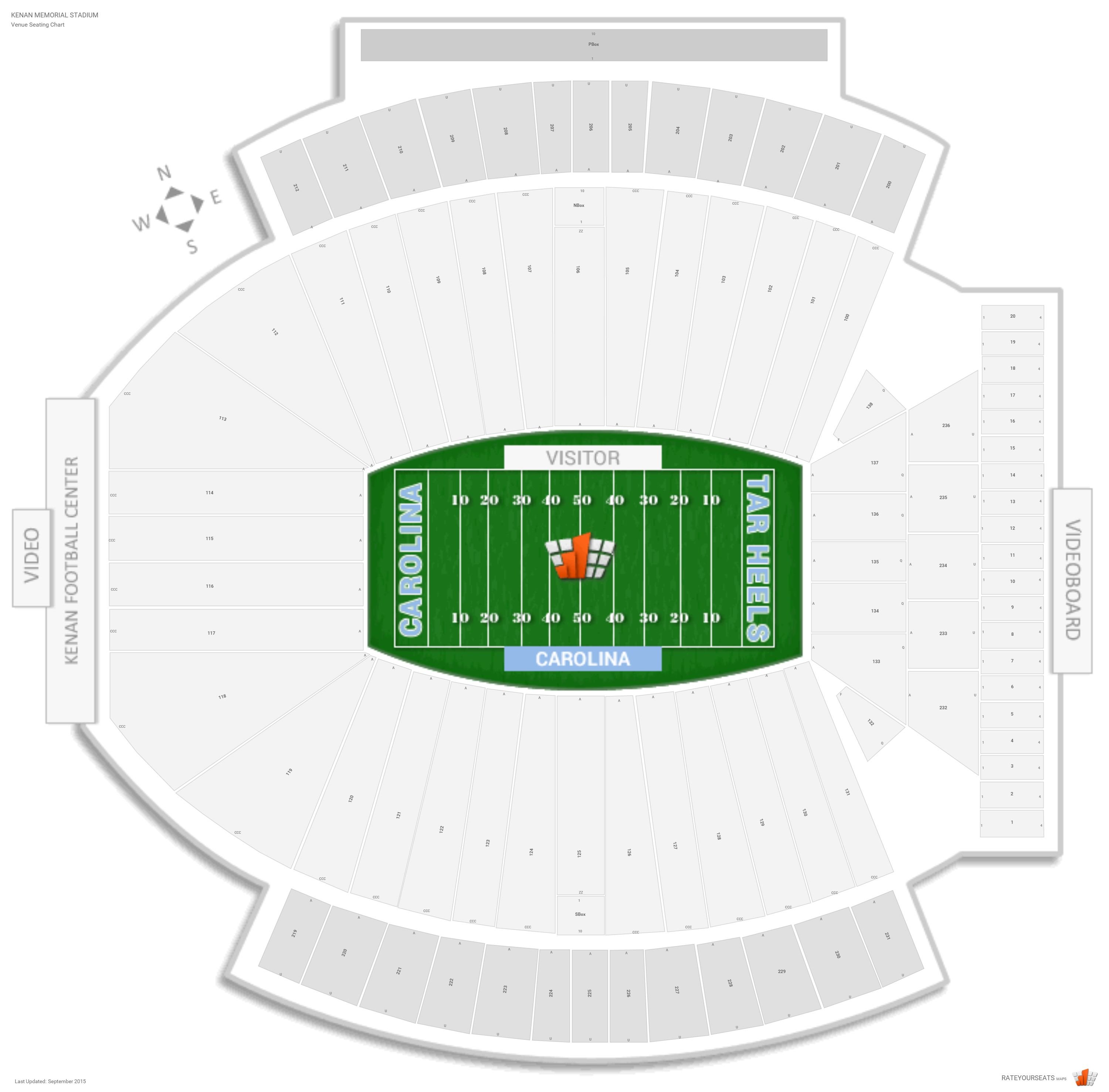 Kenan Memorial Stadium (North Carolina) Seating Guide ...