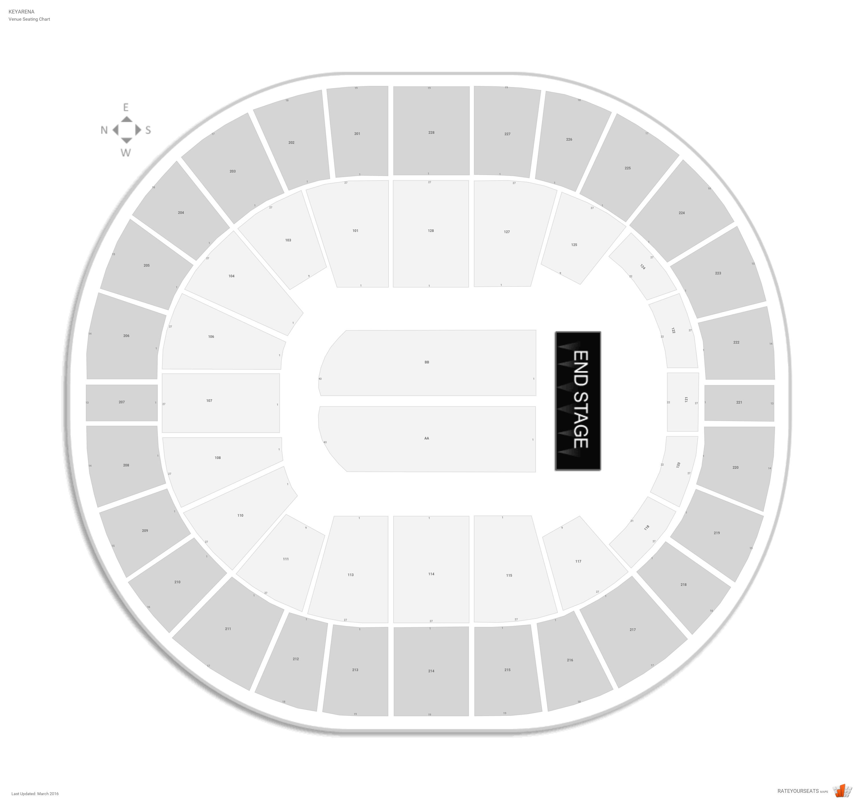 Key Arena Seattle Concert Seating Chart