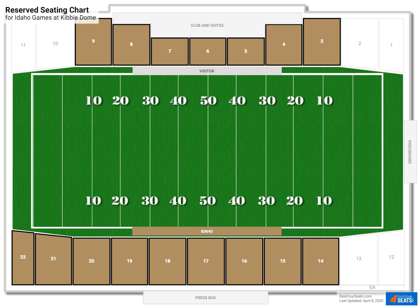 Kibbie Dome Seating Chart