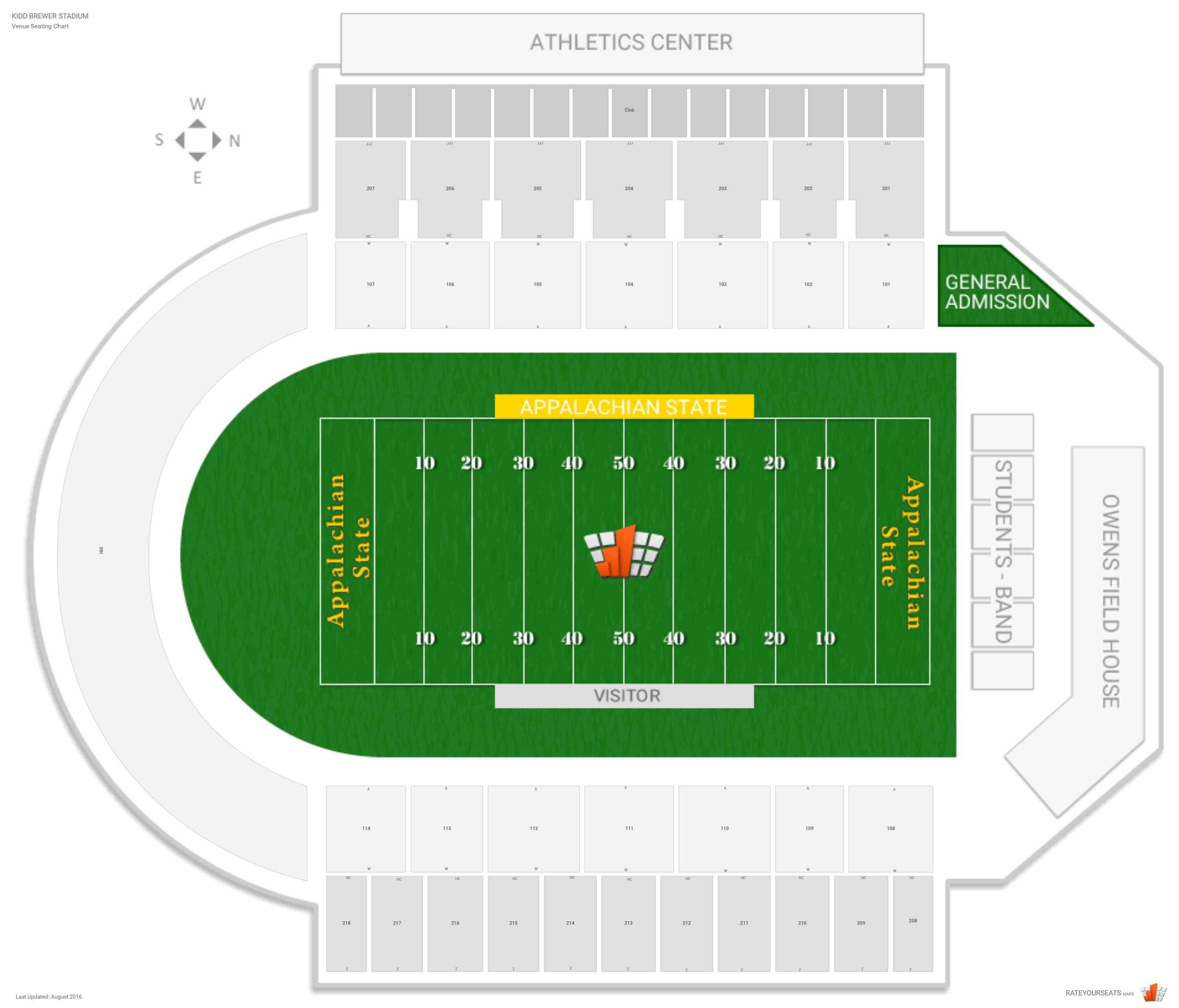 Mountaineer Field Seating Chart