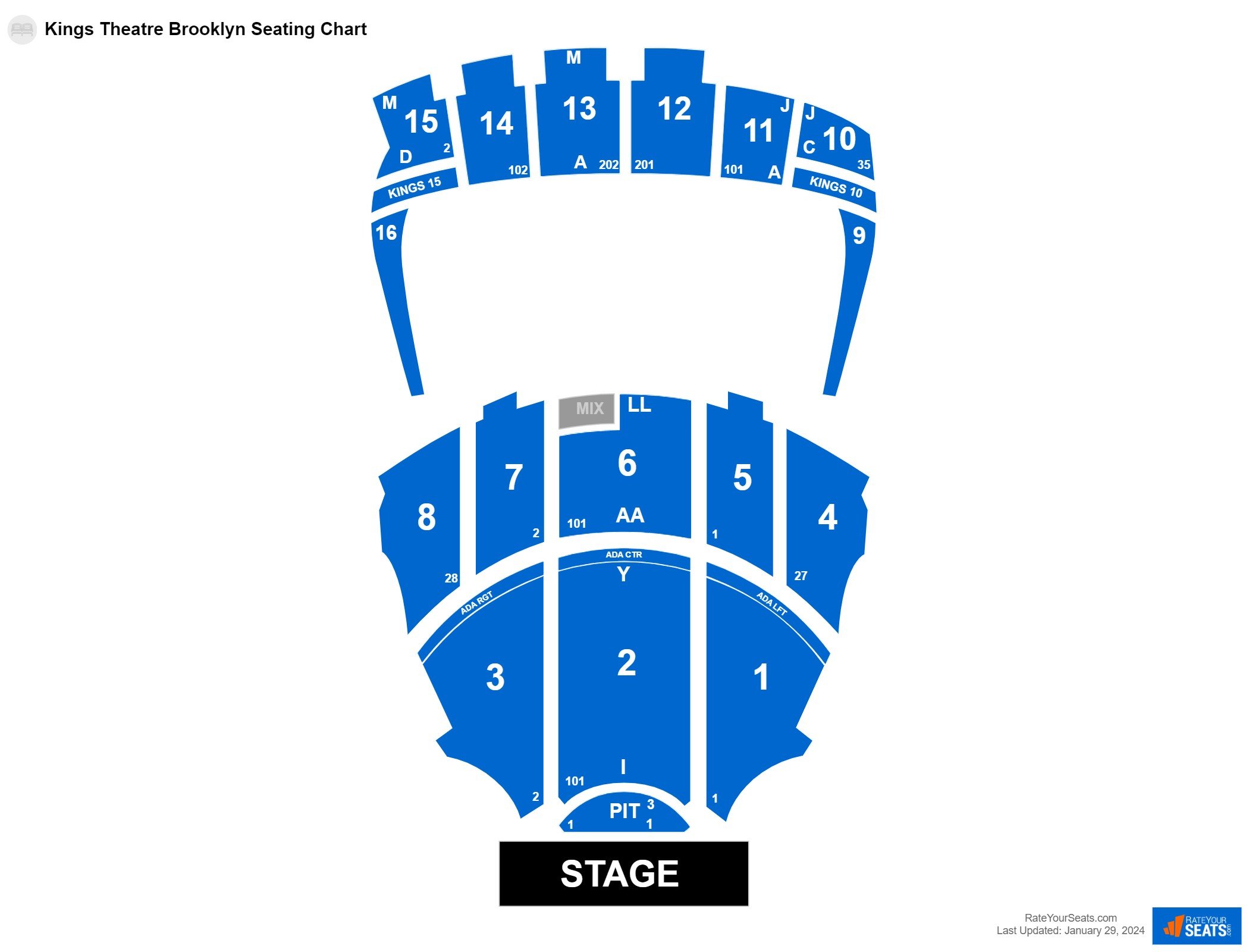 Interactive seating chart Comedy seating chart at Kings Theatre Brooklyn