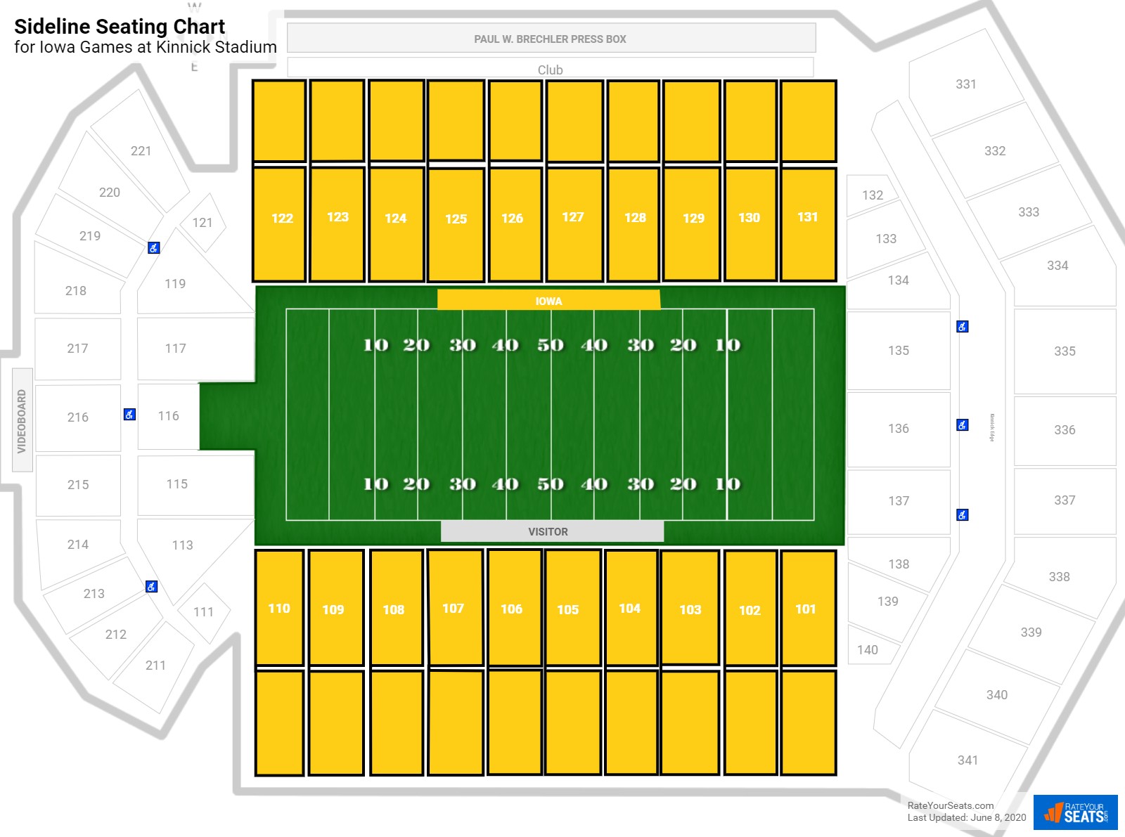 Iowa Kinnick Stadium Seating Chart