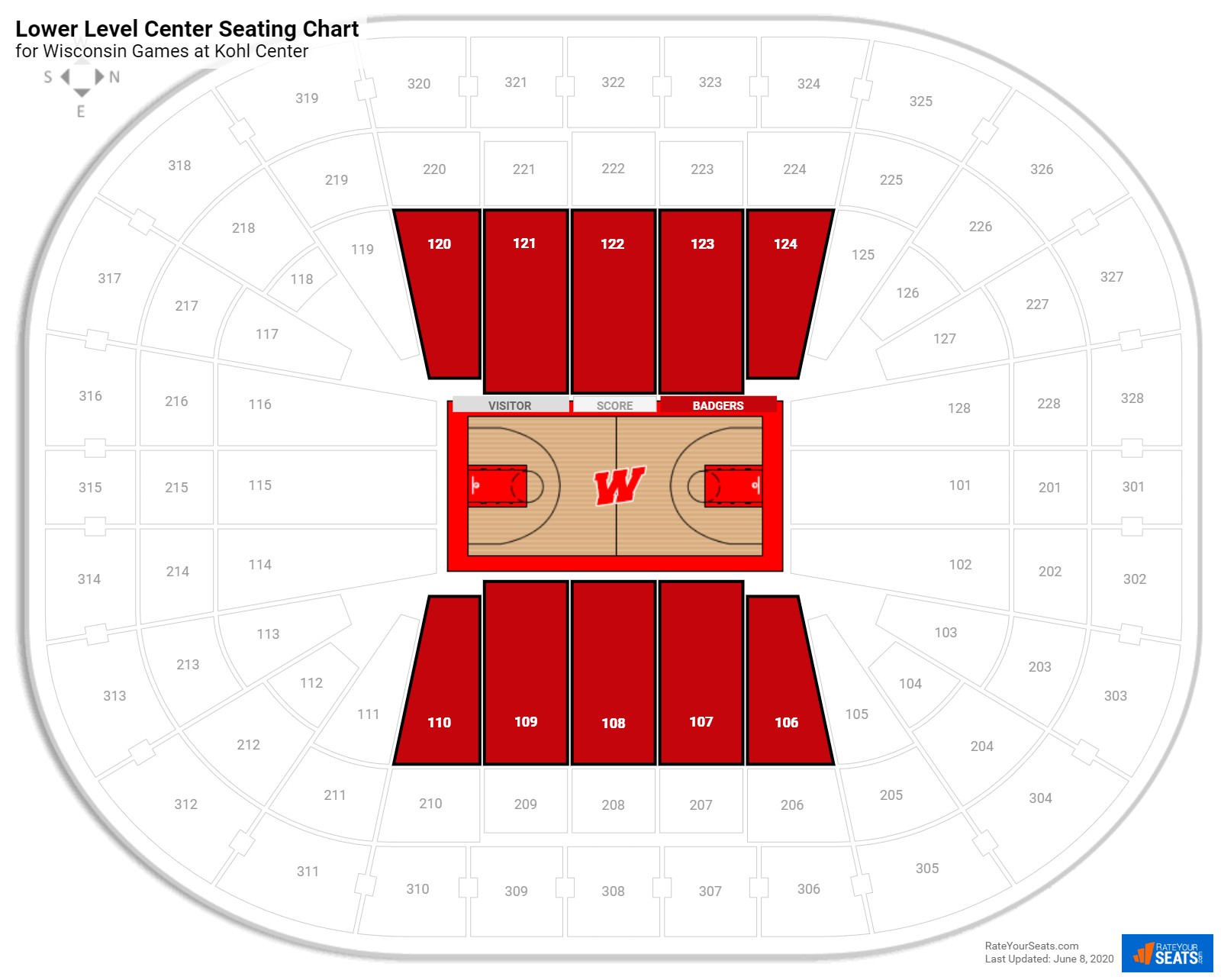 Wisconsin Sports And Entertainment Center Seating Chart