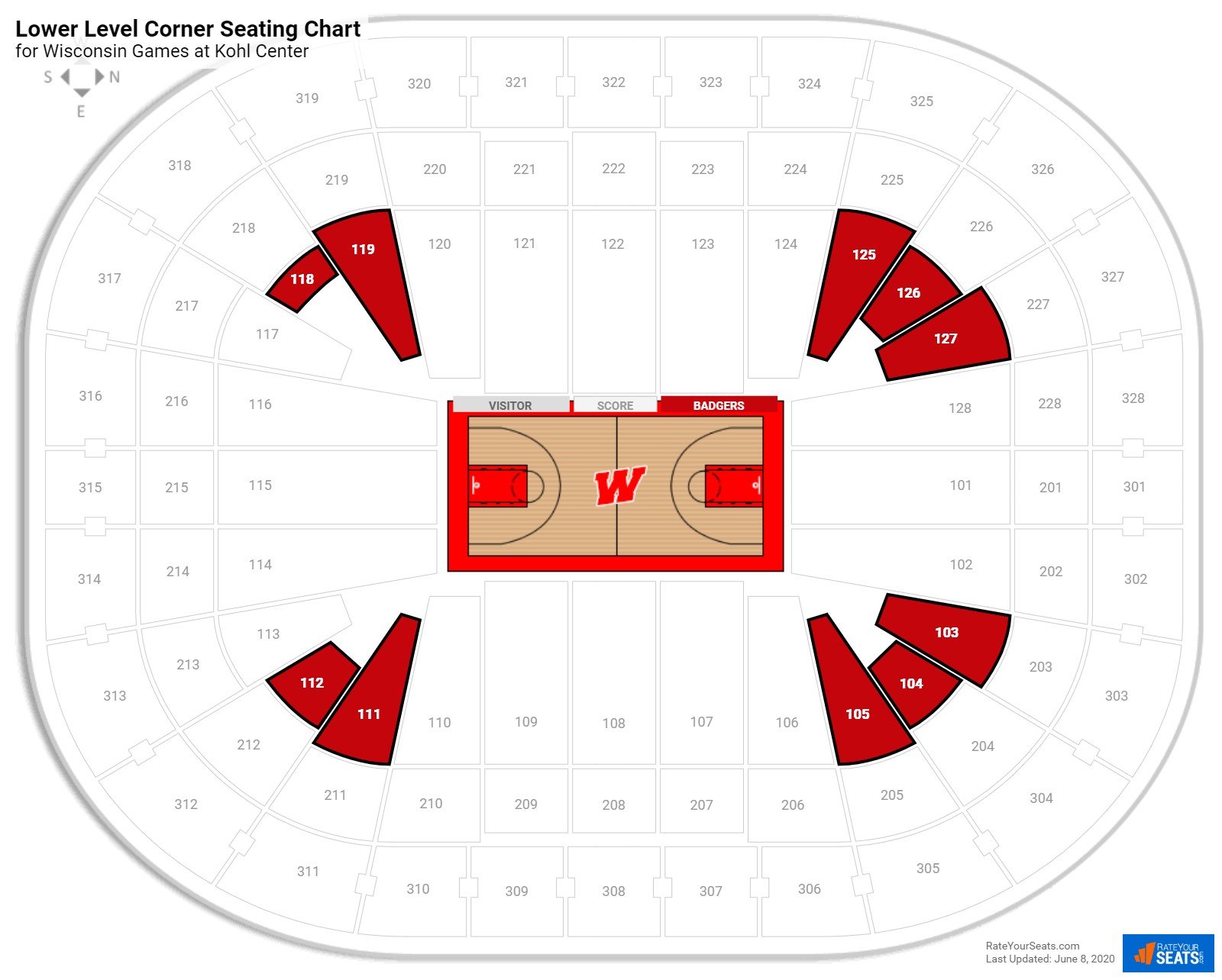 Kohl Center Concert Seating Chart With Rows
