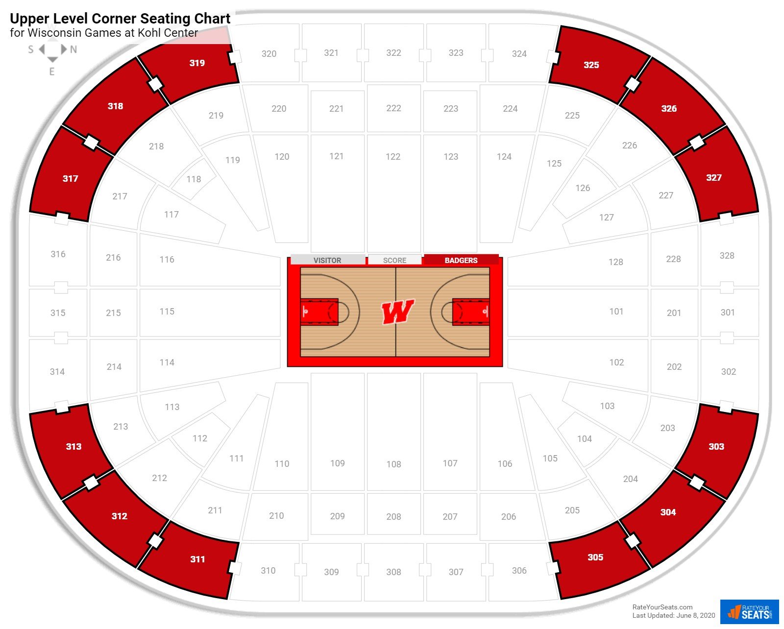 Wisconsin Badger Basketball Seating Chart