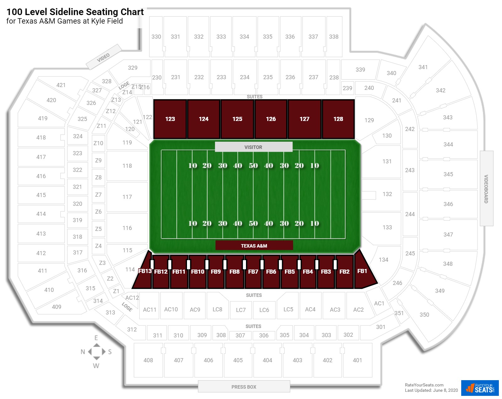 Kyle Field Zone Club Seating Chart