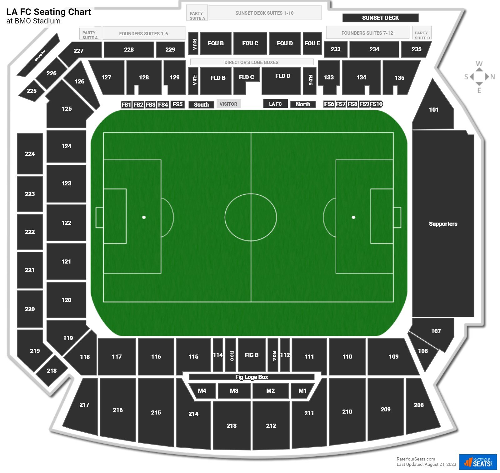 Los Angeles FC Seating Chart at BMO Stadium