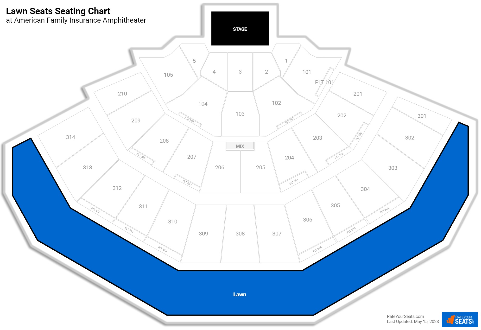 American Amphitheater Seating Chart