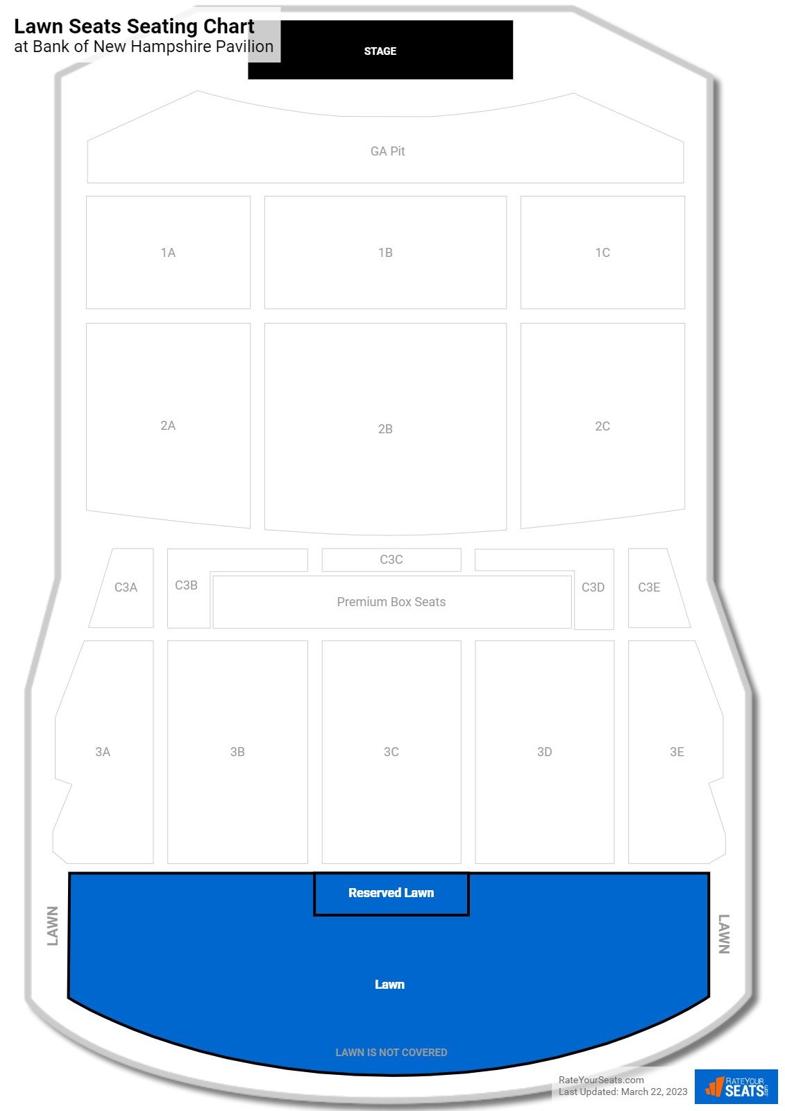 New Hampshire Pavilion Lawn Seats