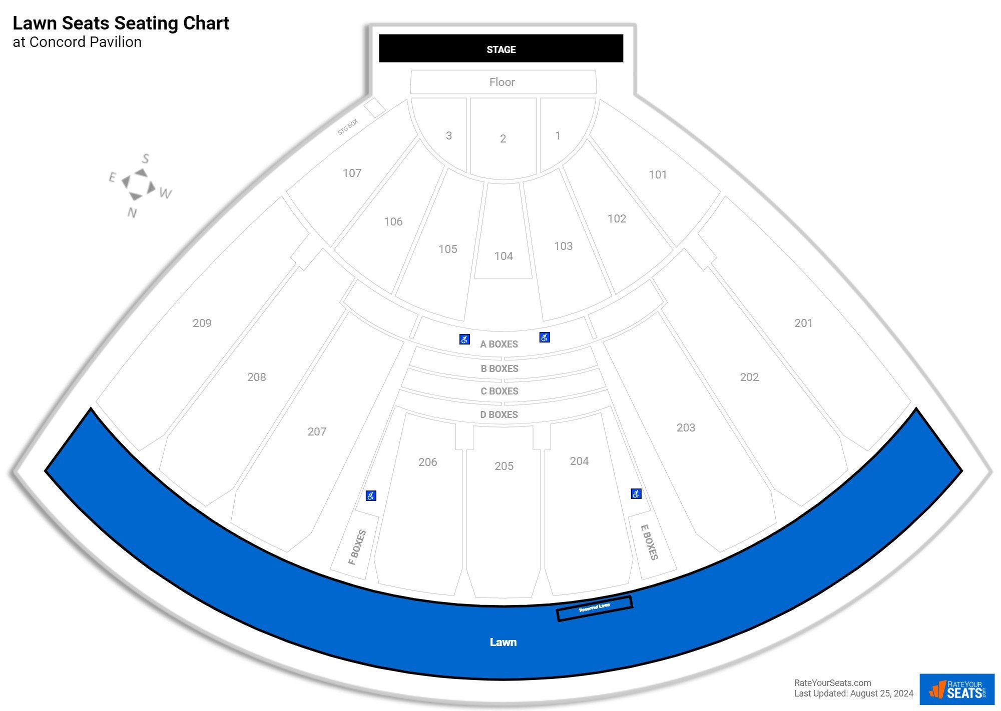 Concord Pavilion Lawn Seats