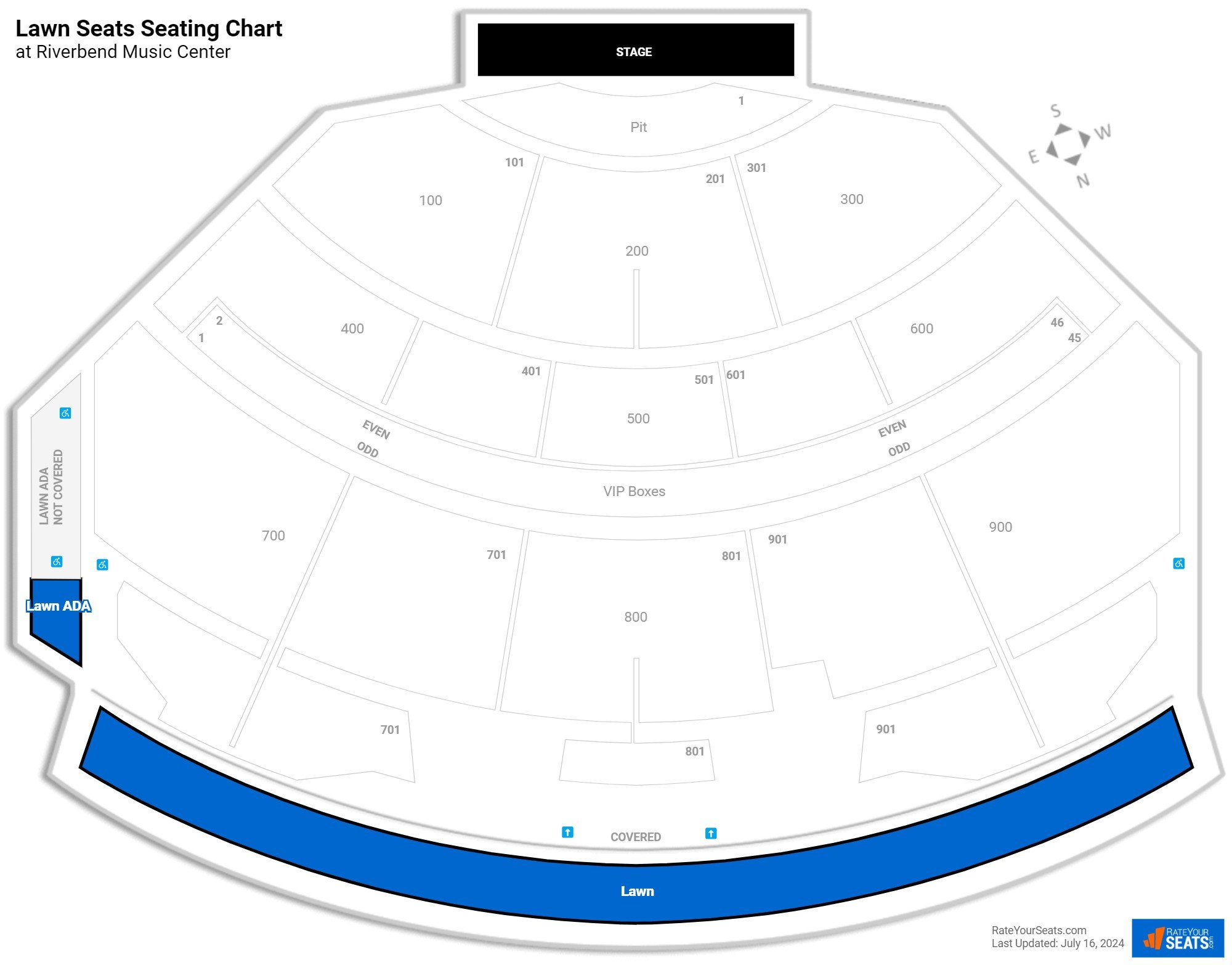 Riverbend Music Center Lawn Seats Rateyourseats Com