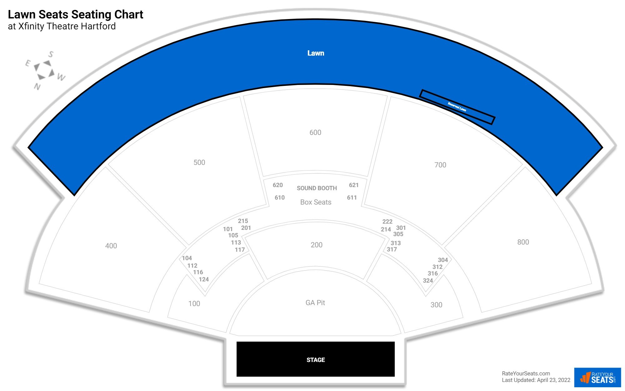 Xfinity Theatre Hartford Lawn Seats Rateyourseats Com