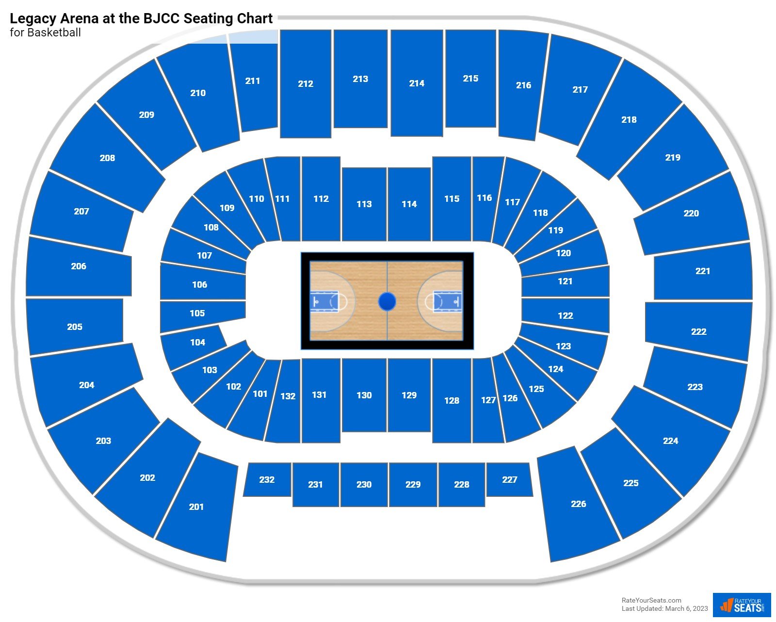 Legacy Arena at the BJCC Basketball Seating Chart