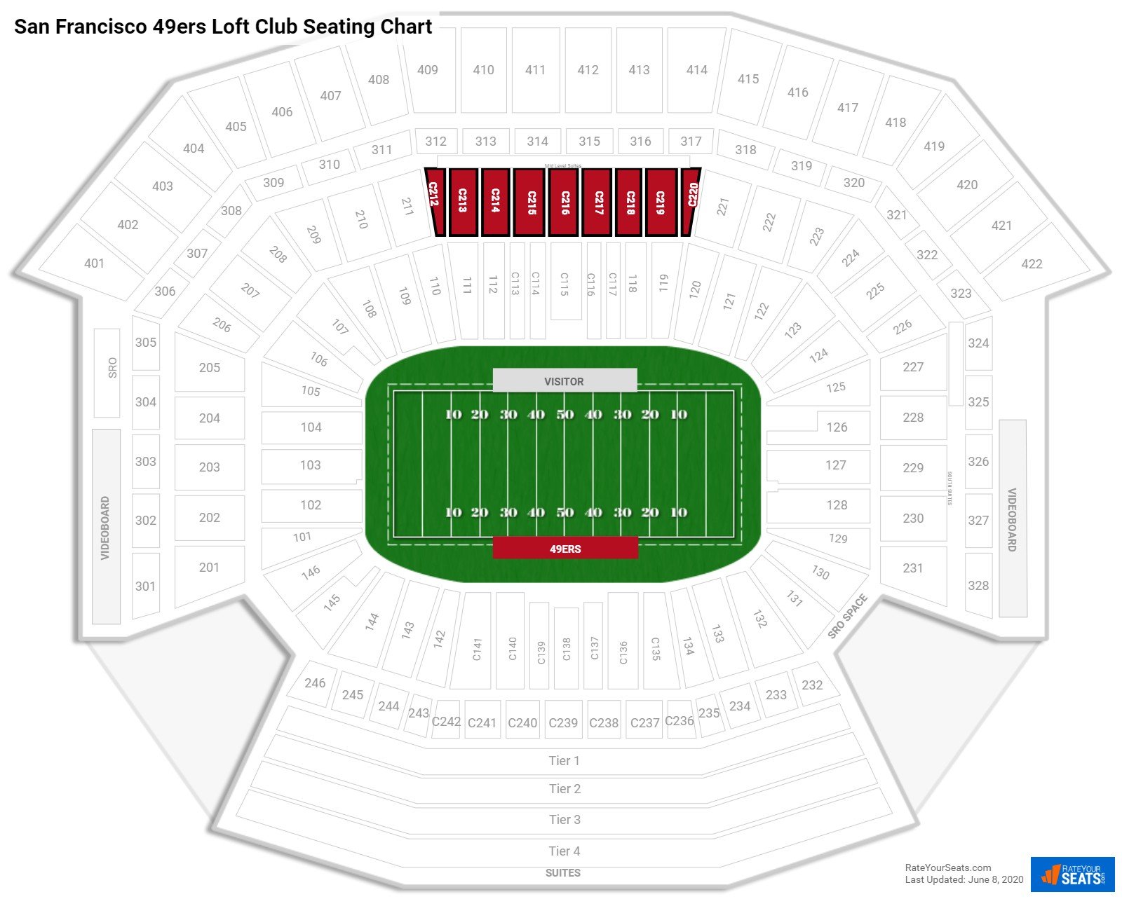 49ers Virtual Seating Chart