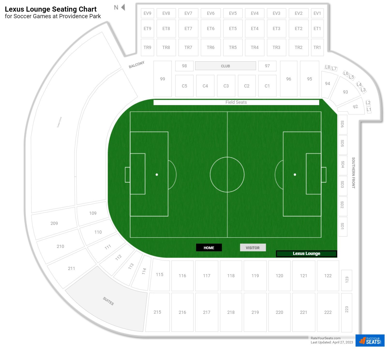 Soccer Leyard Lounge Seating Chart at Providence Park