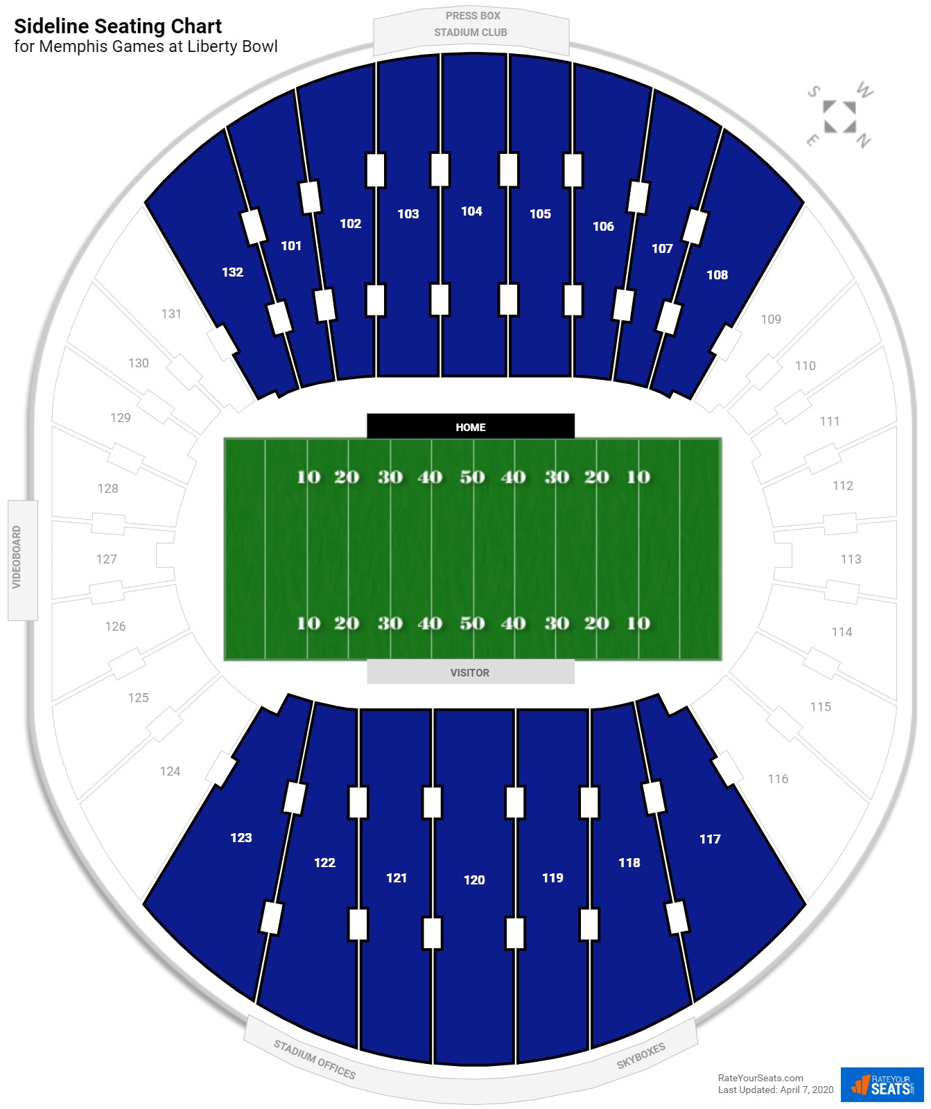 Liberty Bowl Stadium Seating Chart