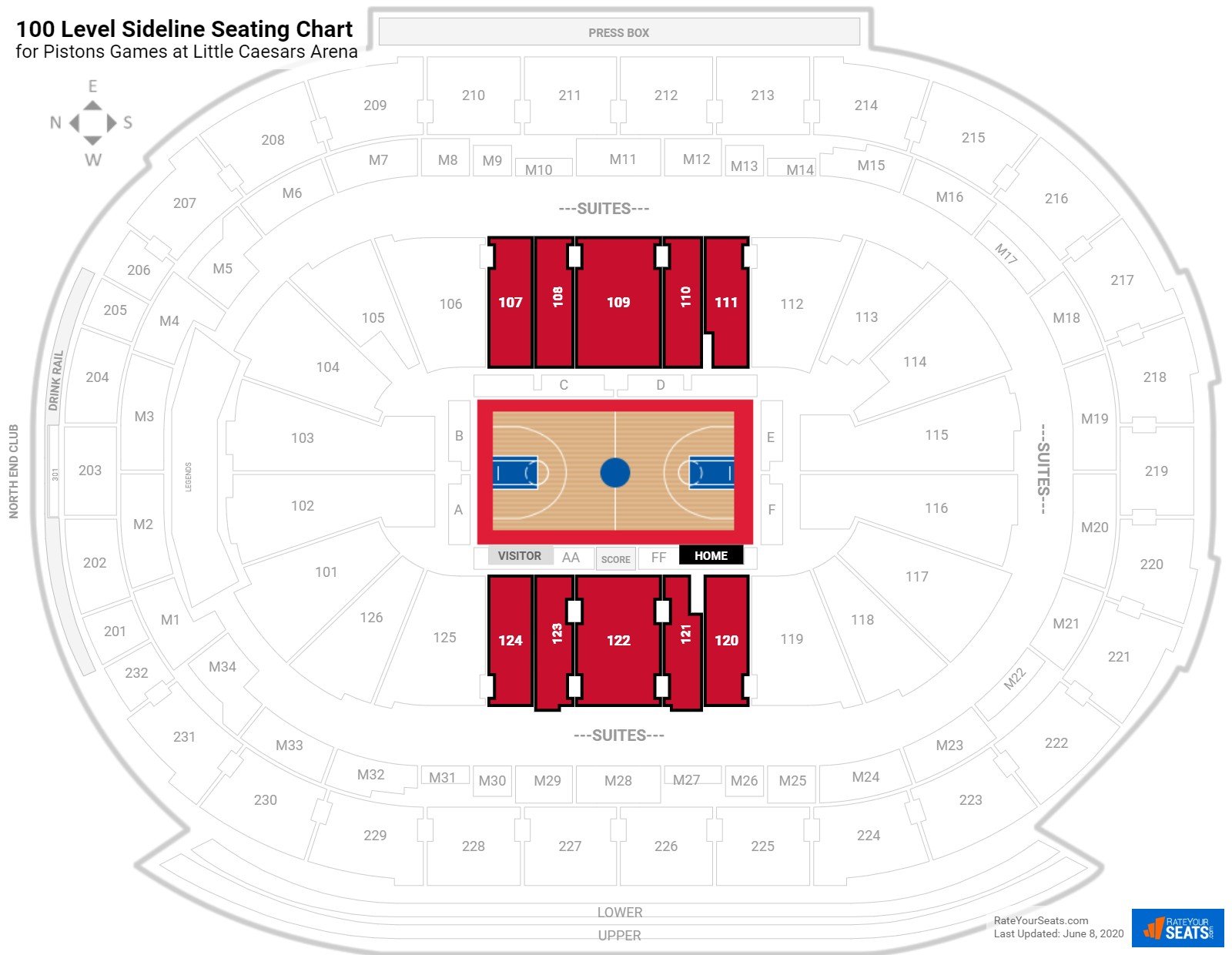 Little Caesars Arena Detroit Seating Chart