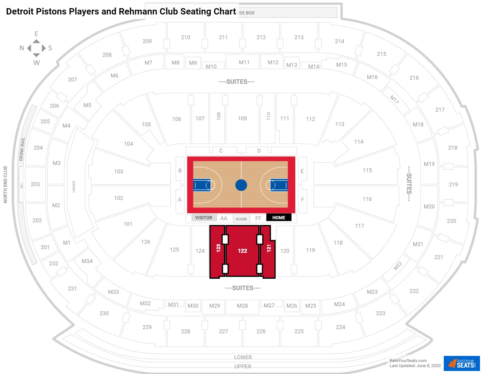 Palace Seating Chart Pistons