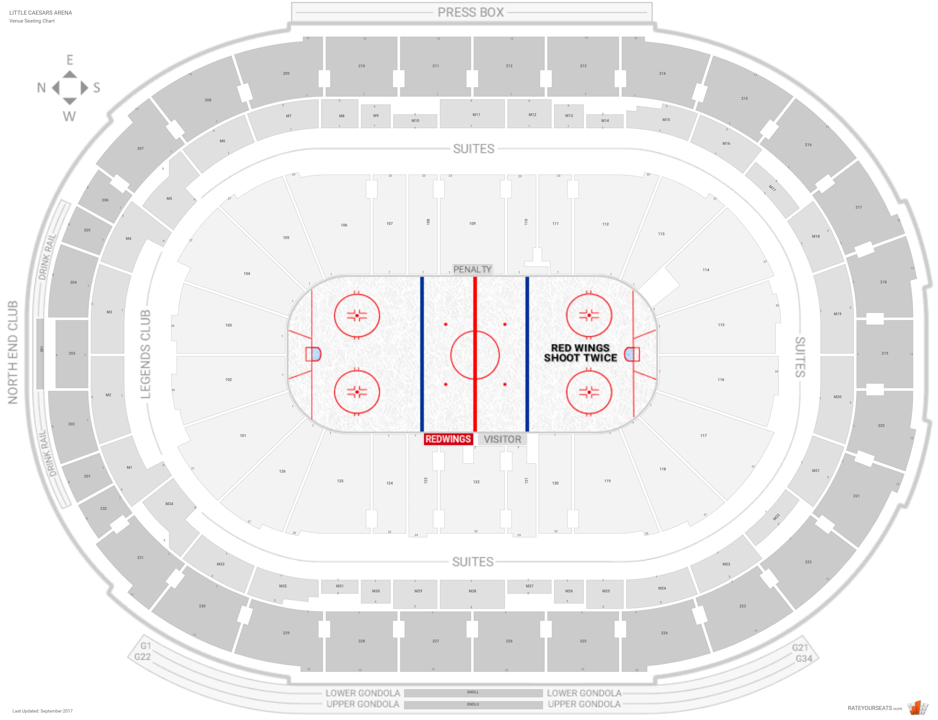 Detroit Red Wings Interactive Seating Chart