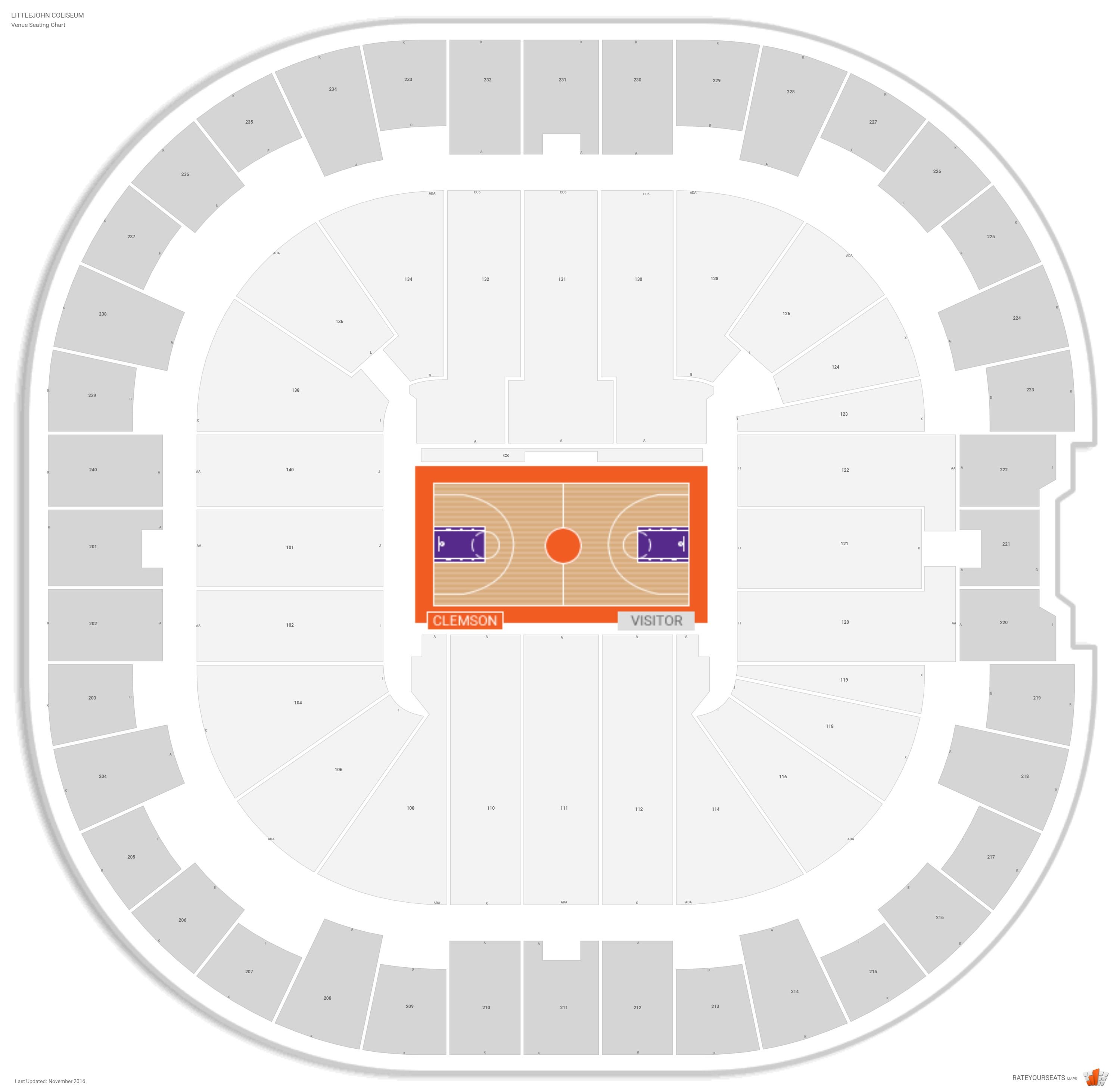 Clemson Seating Chart With Rows