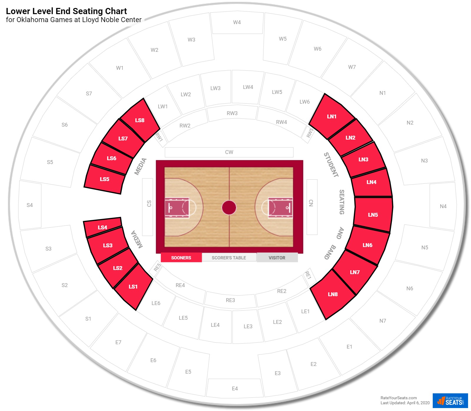 Lloyd Noble Seating Chart