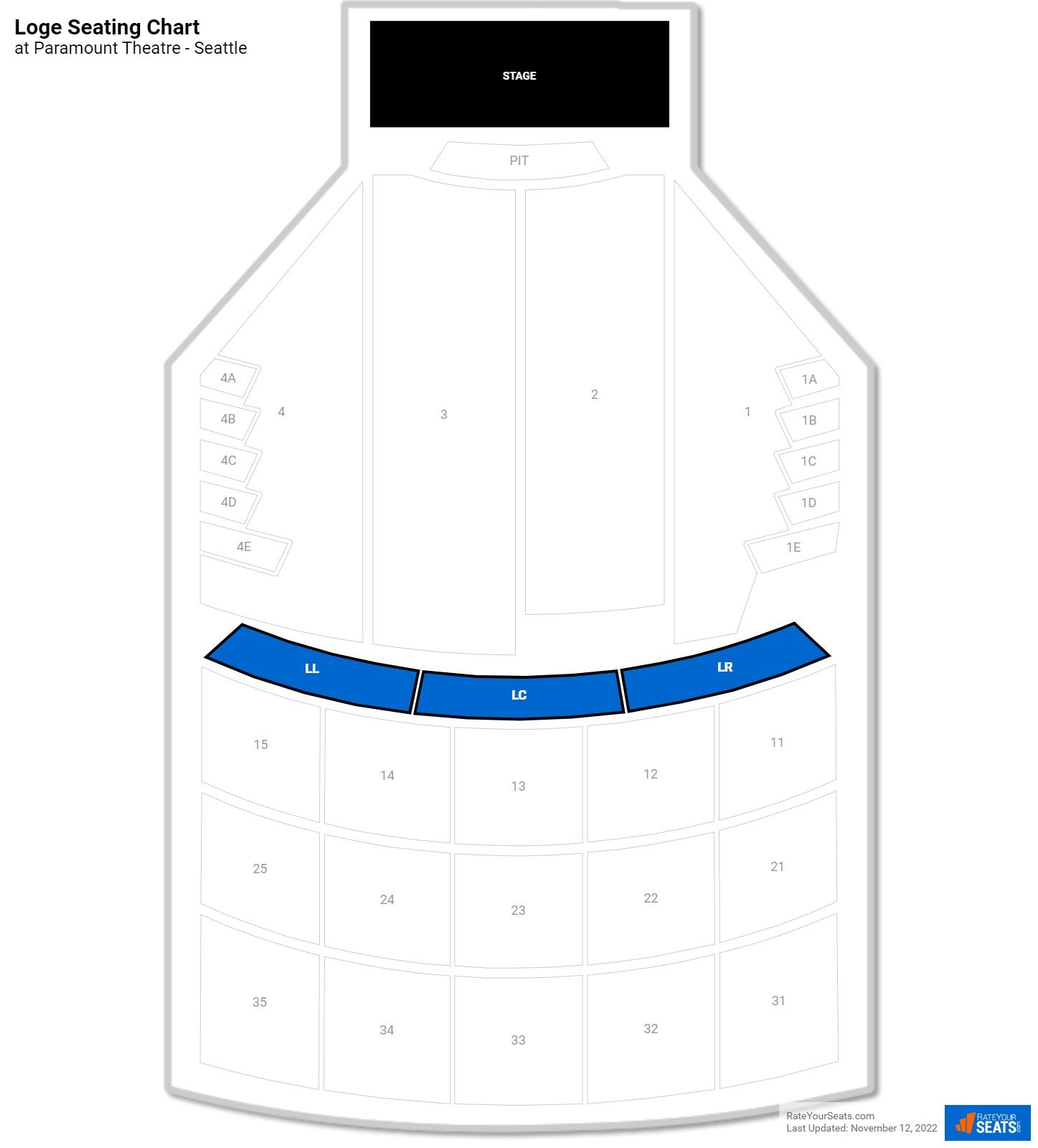 Paramount Seating Chart Seattle