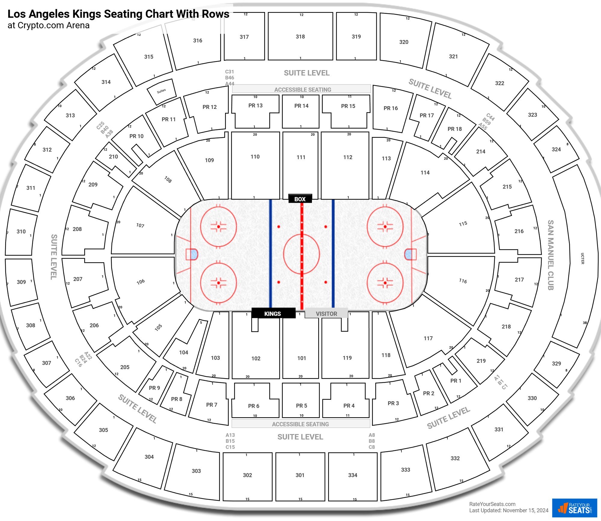 Center Seating Chart