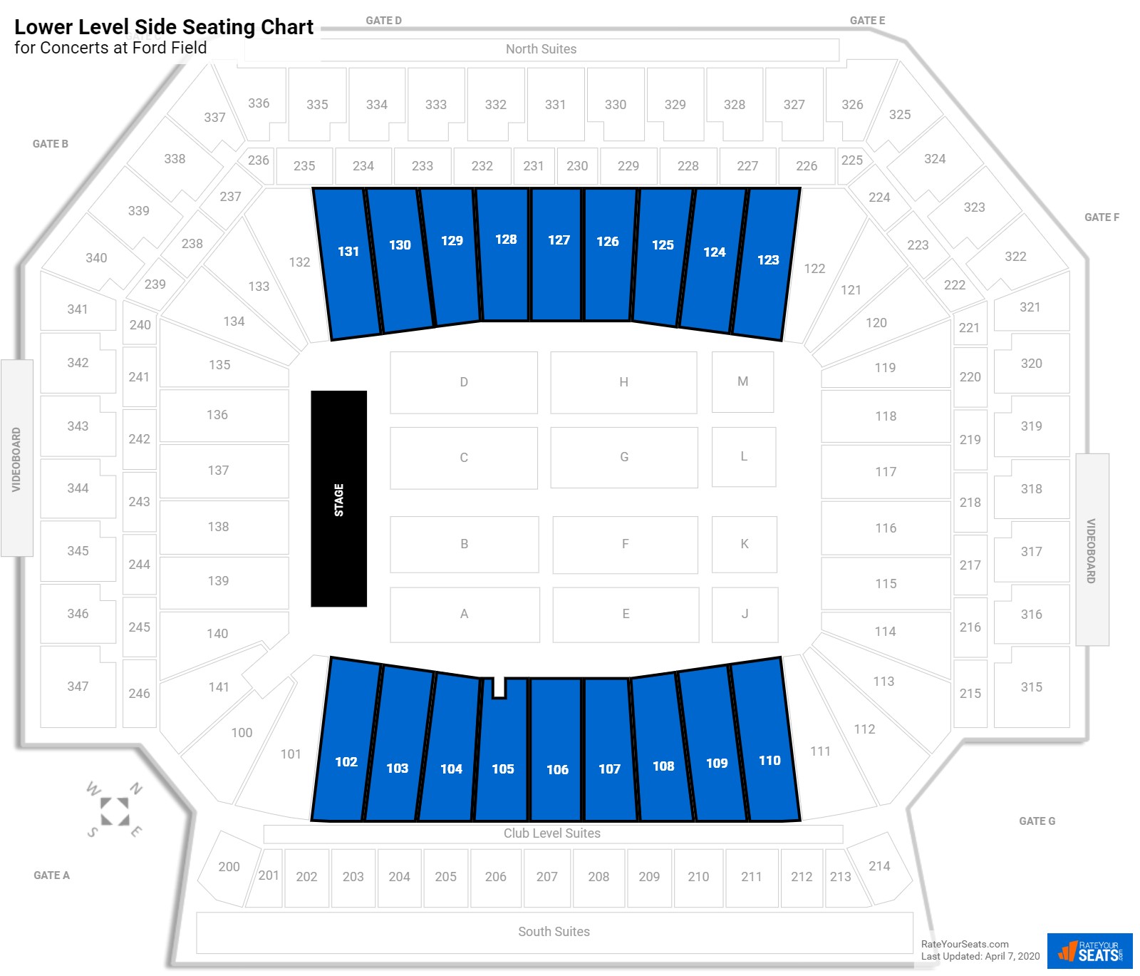 Ford Field Seating Chart Concert