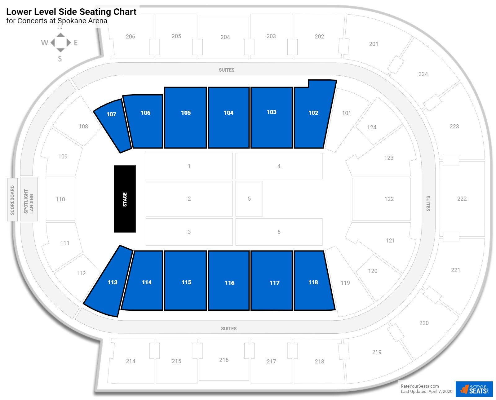 Spokane Arena Seating for Concerts