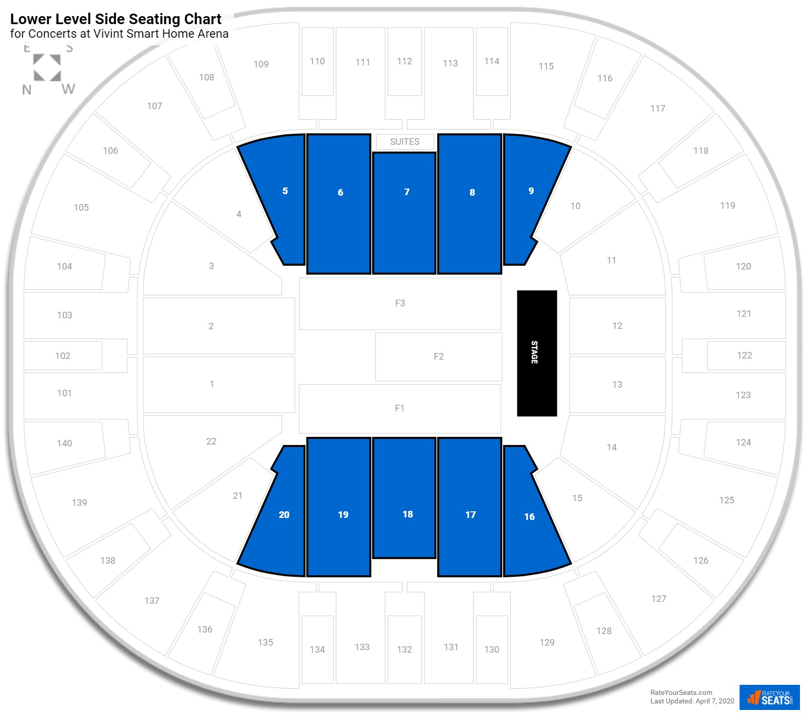 Vivint Smart Home Arena Seating Chart 3d