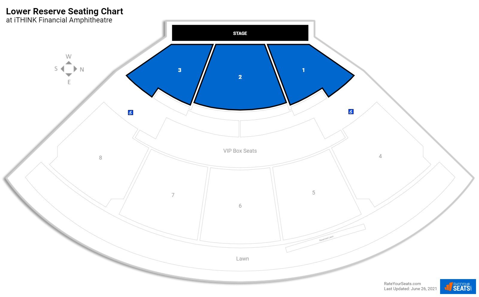 Concert Lower Reserve Seating Chart at iTHINK Financial Amphitheatre