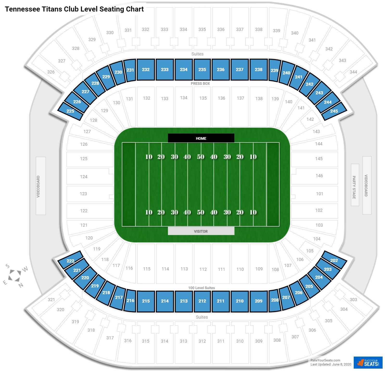 Tennessee Titans Stadium Virtual Seating Chart