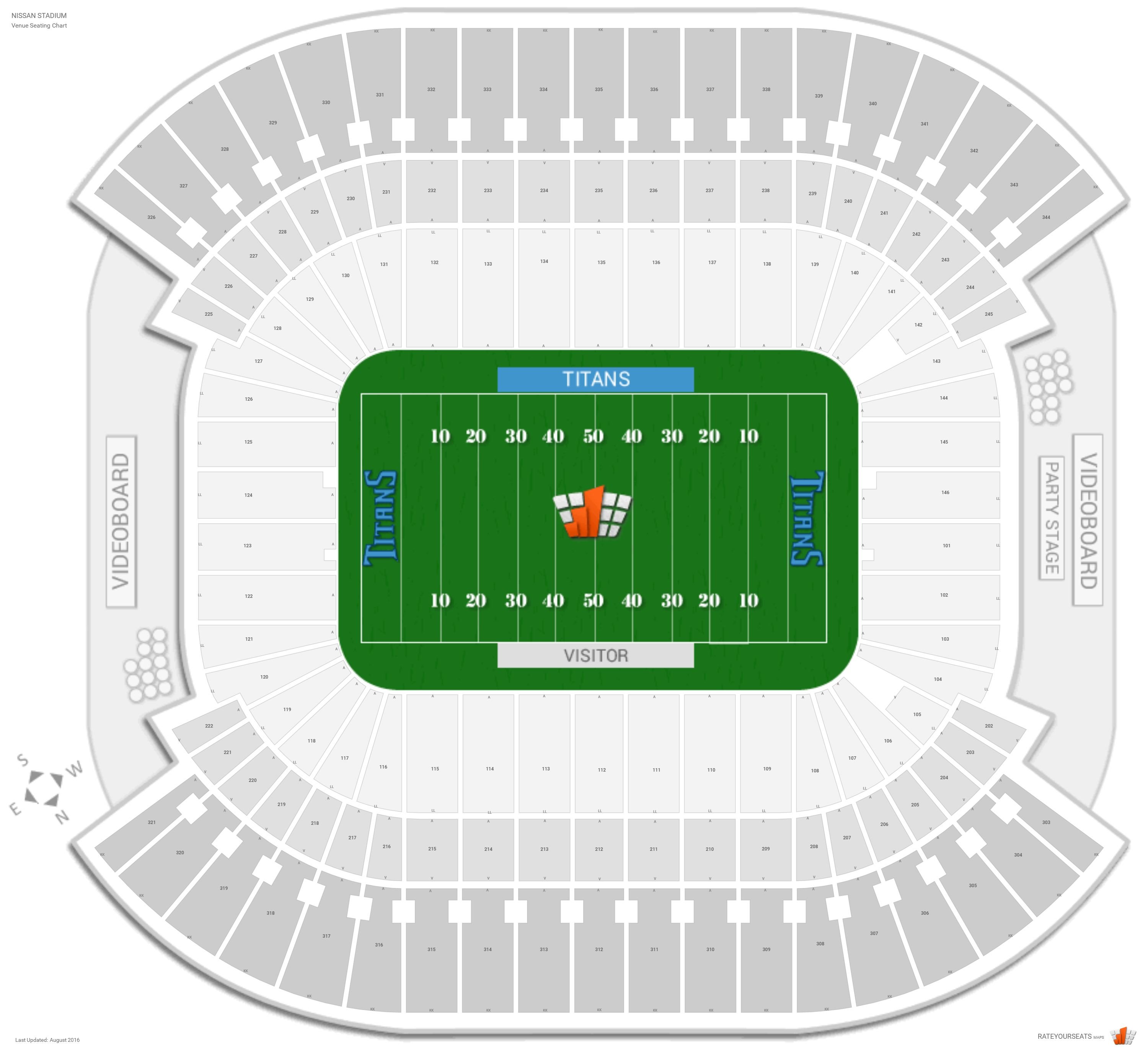 Titans Stadium Seating Chart View