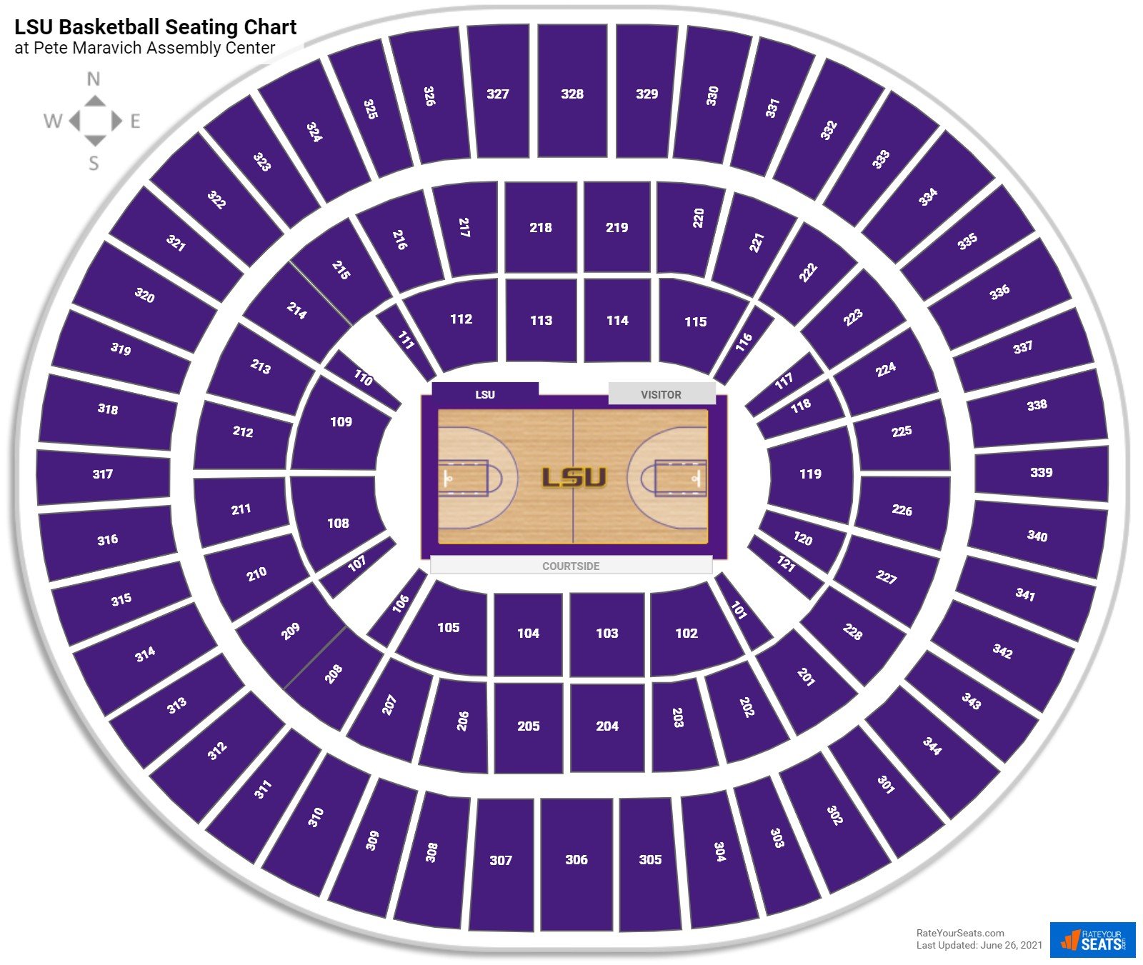 LSU Tigers Seating Chart at Pete Maravich Assembly Center