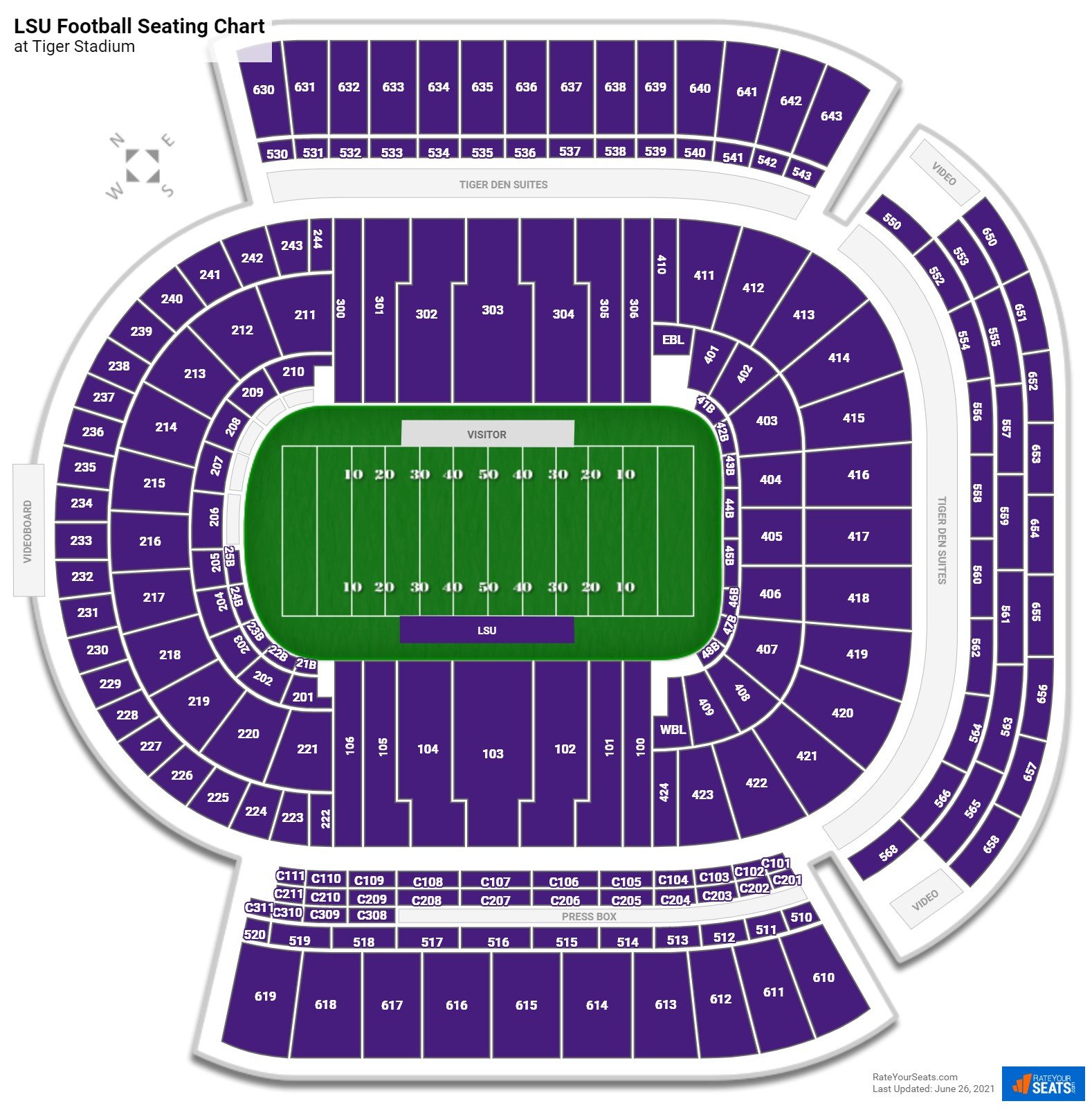 Tiger Stadium Seating Chart