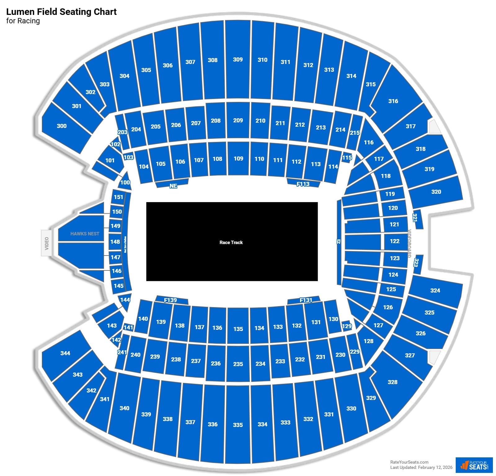 Lumen Field Racing Seating Chart