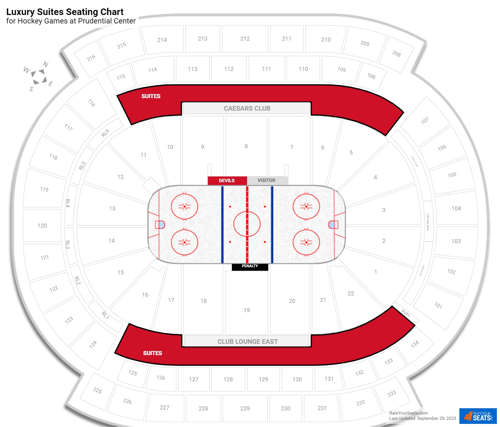 Devils Seating Chart at Prudential Center