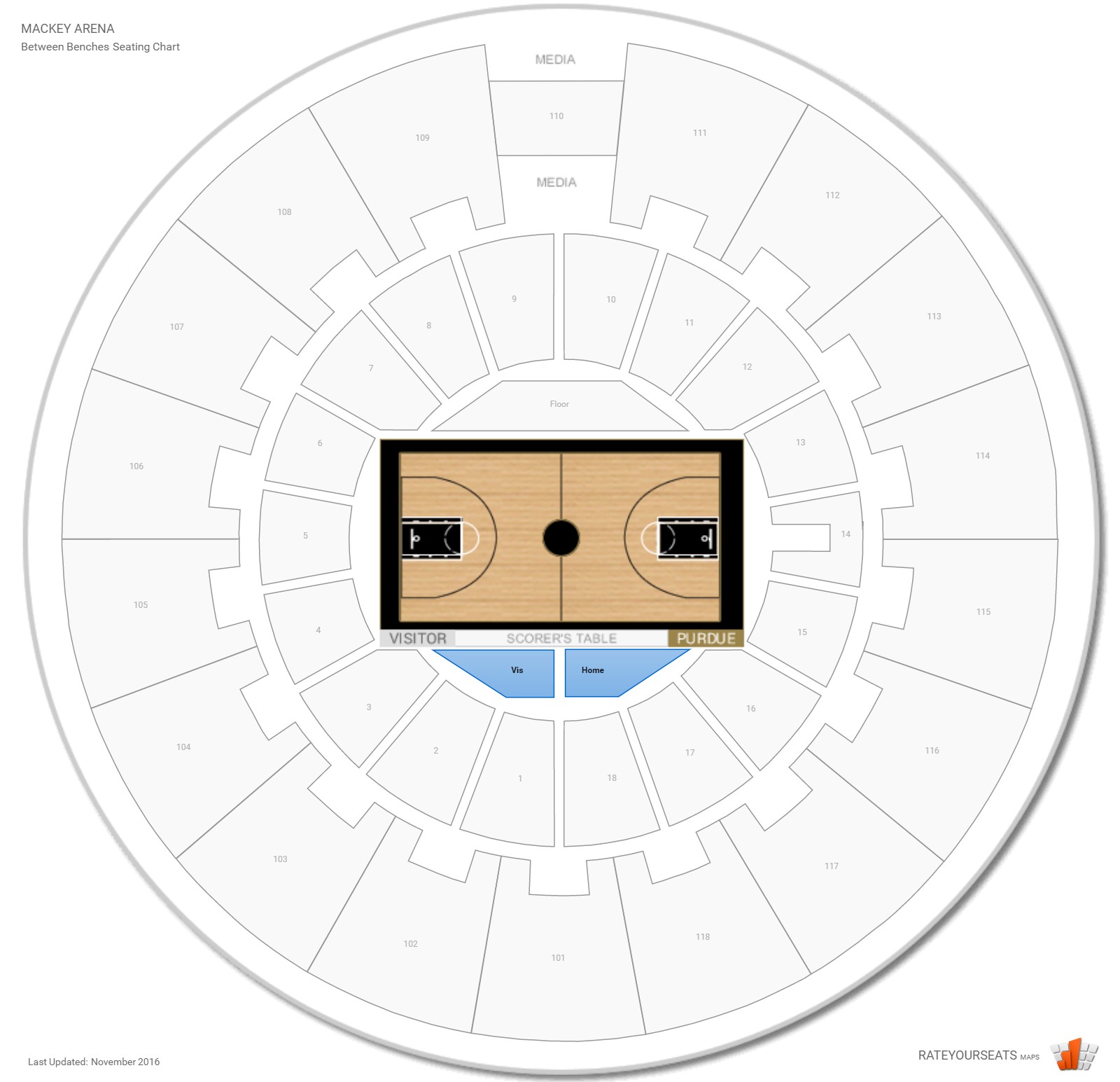 Purdue Basketball Mackey Arena Seating Chart