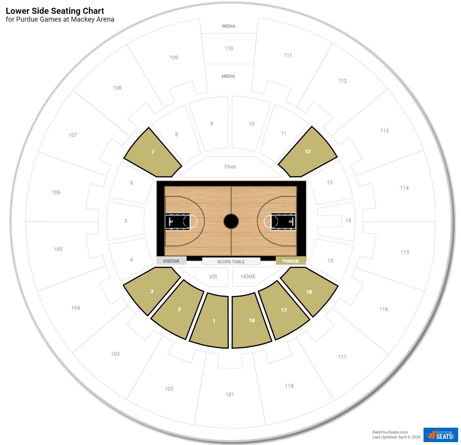 Purdue Basketball Seating Chart