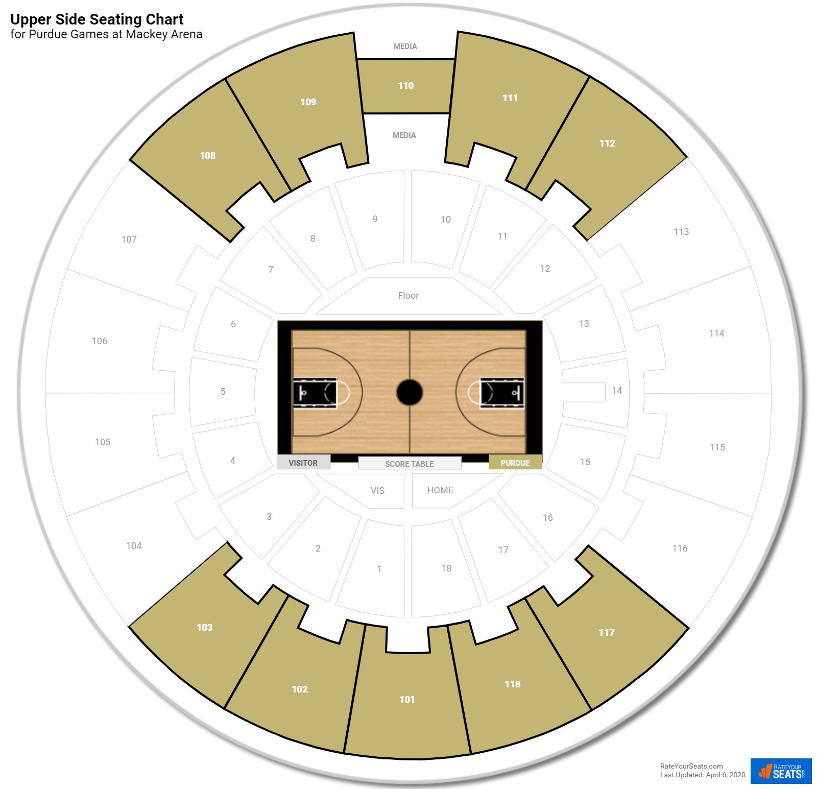 Purdue Basketball Seating Chart