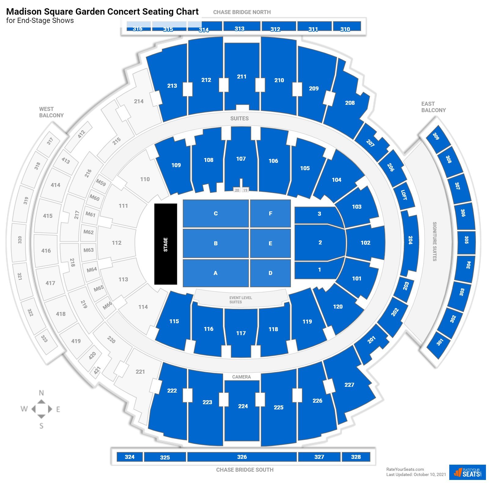 Square Garden Seating Chart Virtual View