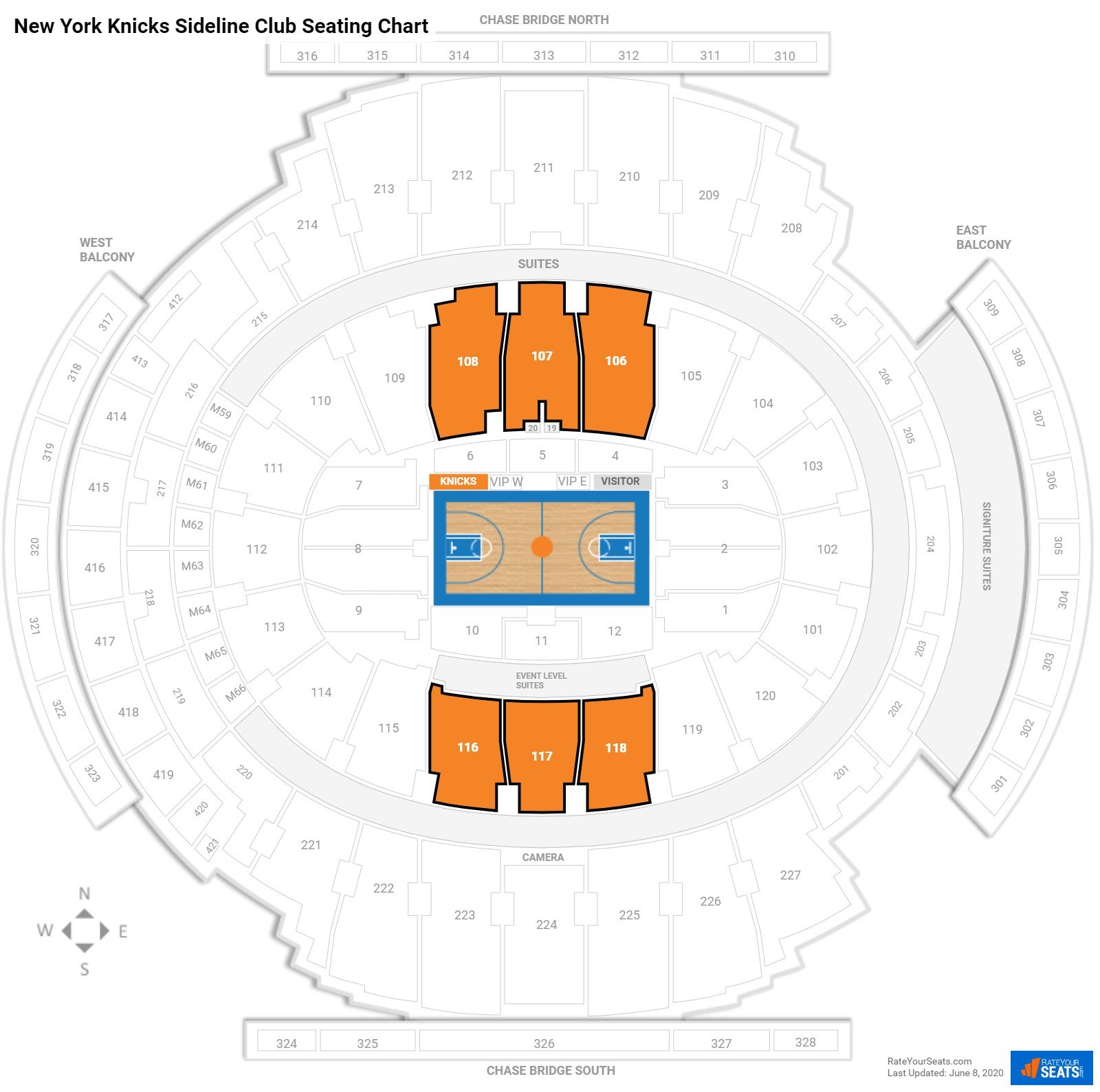 New York Knicks Club Seating at Madison Square Garden ...