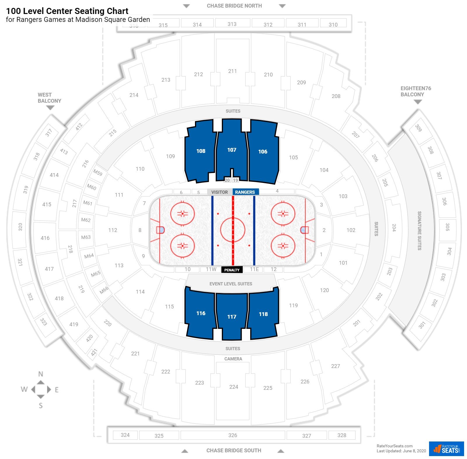 Madison Square Garden 400 Level Hockey Seating Rateyourseats Com