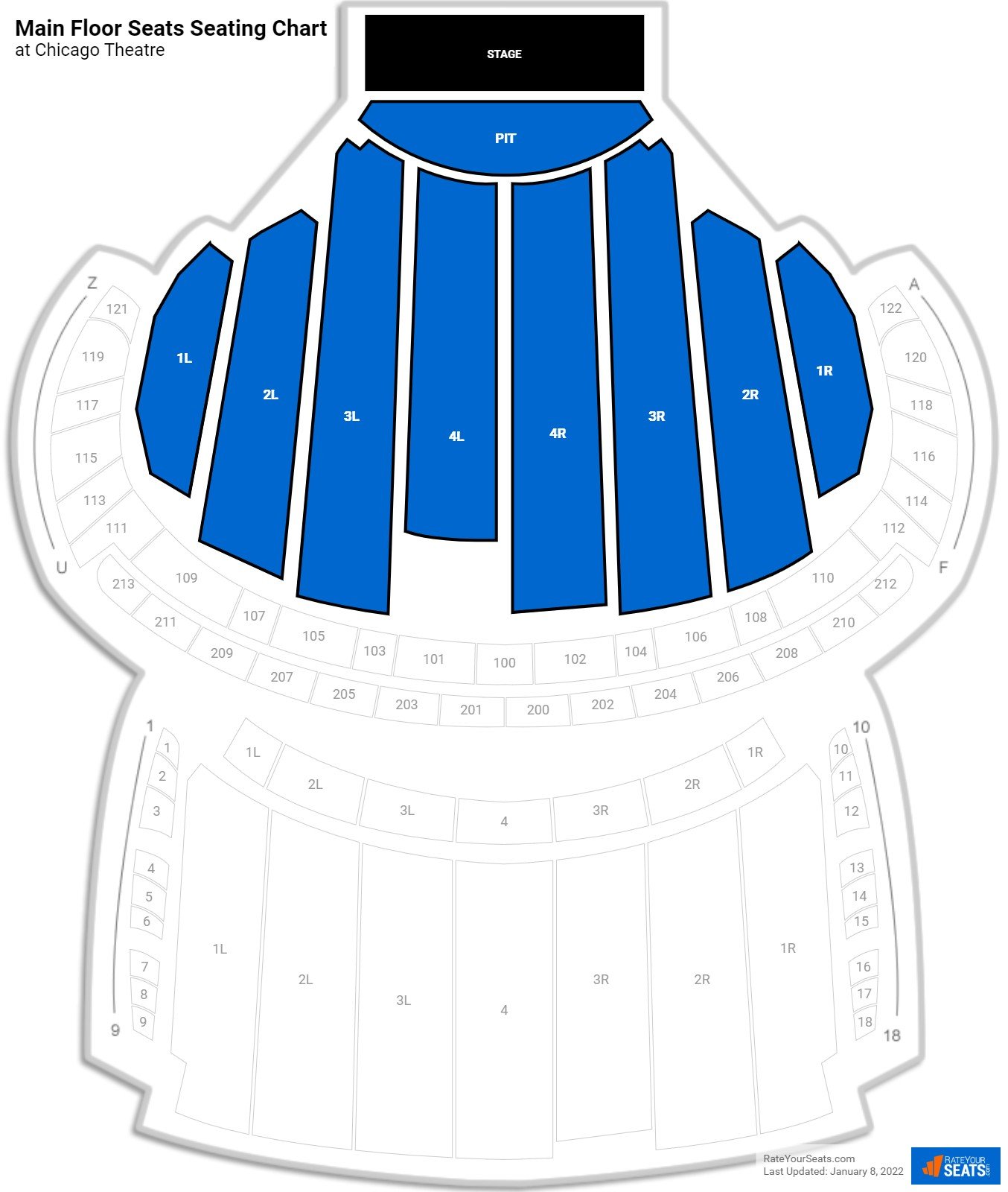 Seating Chart Bank Theater Chicago