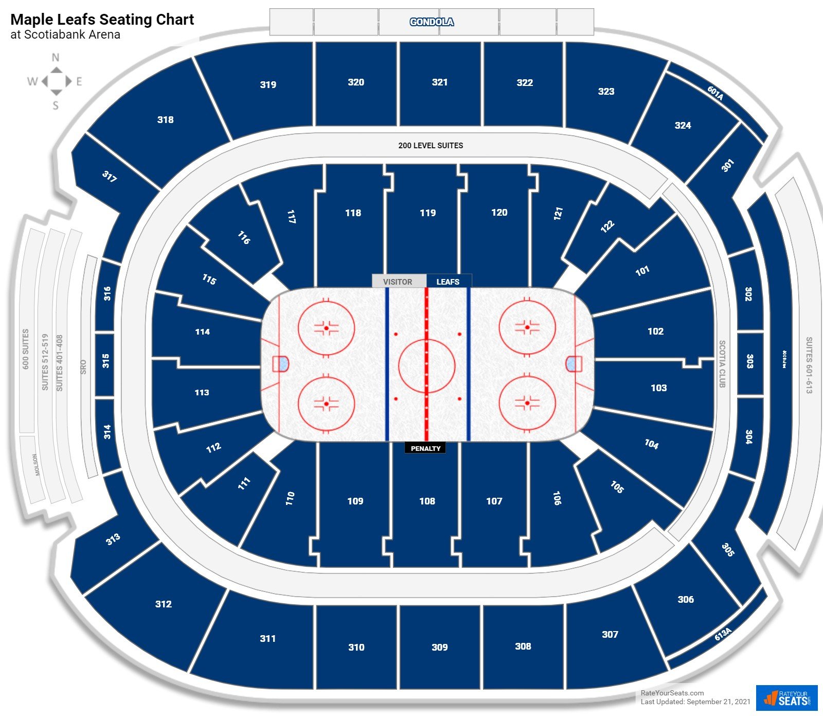 Toronto Maple Leafs Seating Chart at Scotiabank Arena