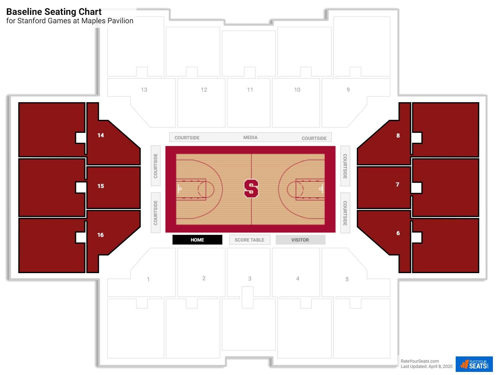 Stanford Basketball Arena Seating Chart